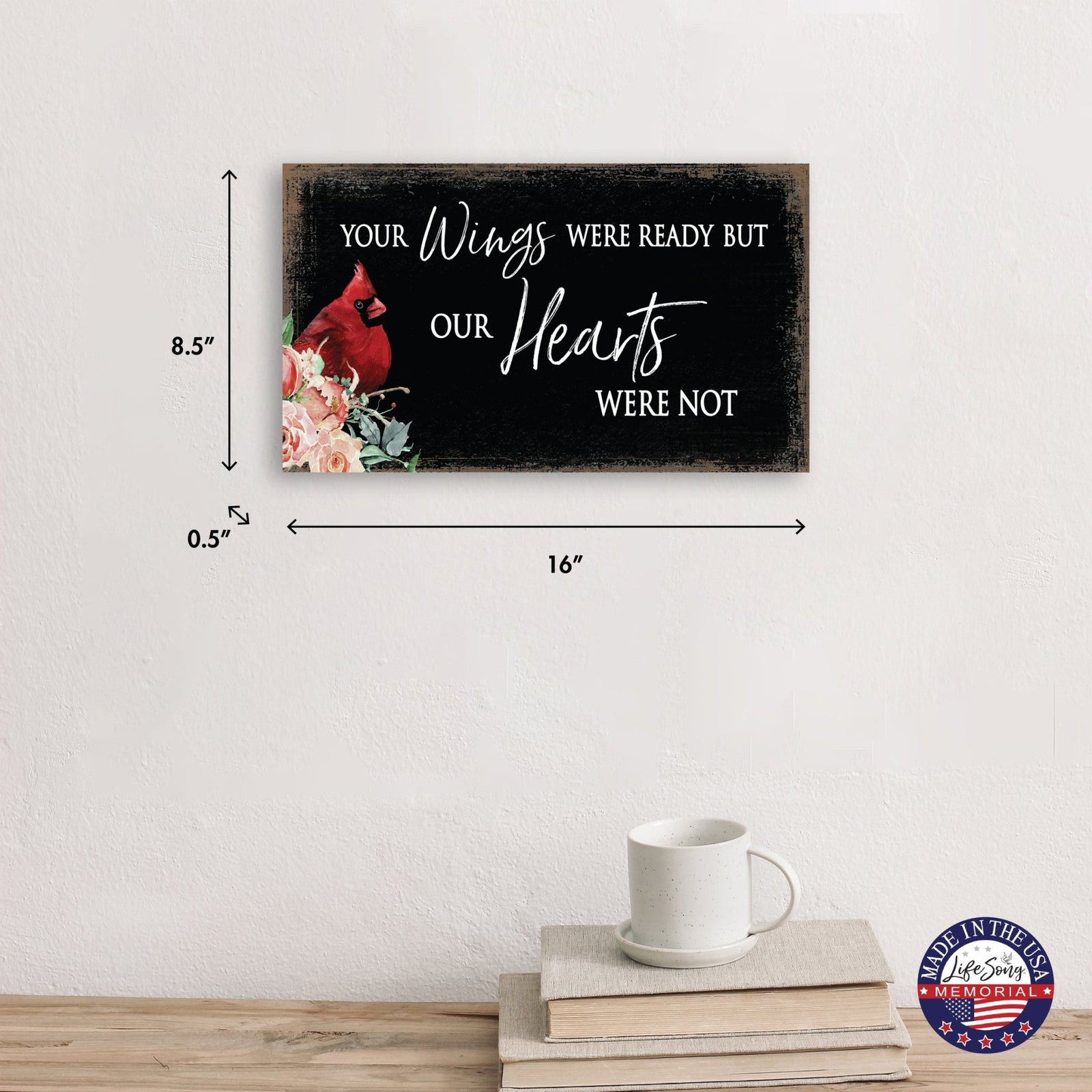 Cardinal Memorial Wall Plaque for Home Decorations - LifeSong Milestones