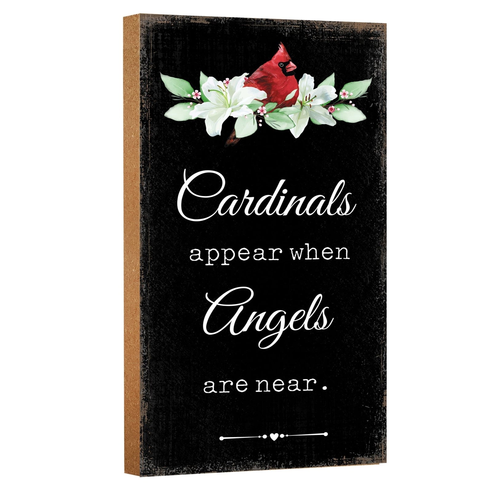 Memorial gifts for the loss of a loved one: A meaningful wooden plaque with a cardinal motif.