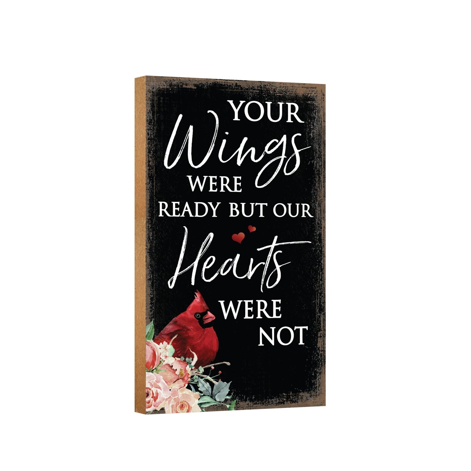 Memorial gifts for the loss of a loved one: A meaningful wooden plaque with a cardinal motif.