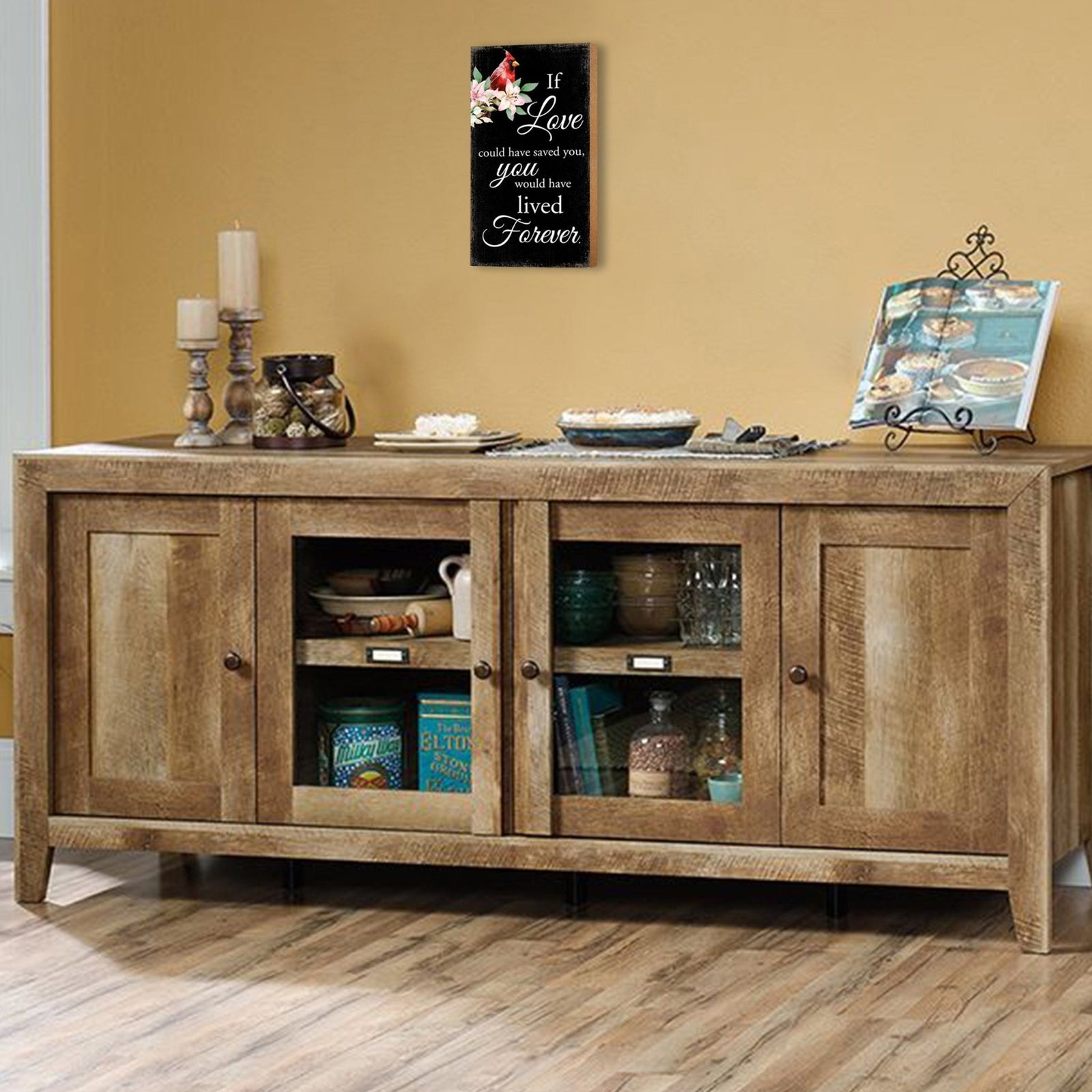 Wooden memorial plaque - a thoughtful gift for loss of a loved one.