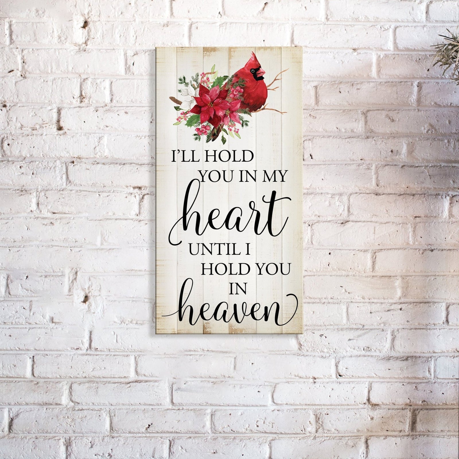 Wooden memorial decor to commemorate a loved one.