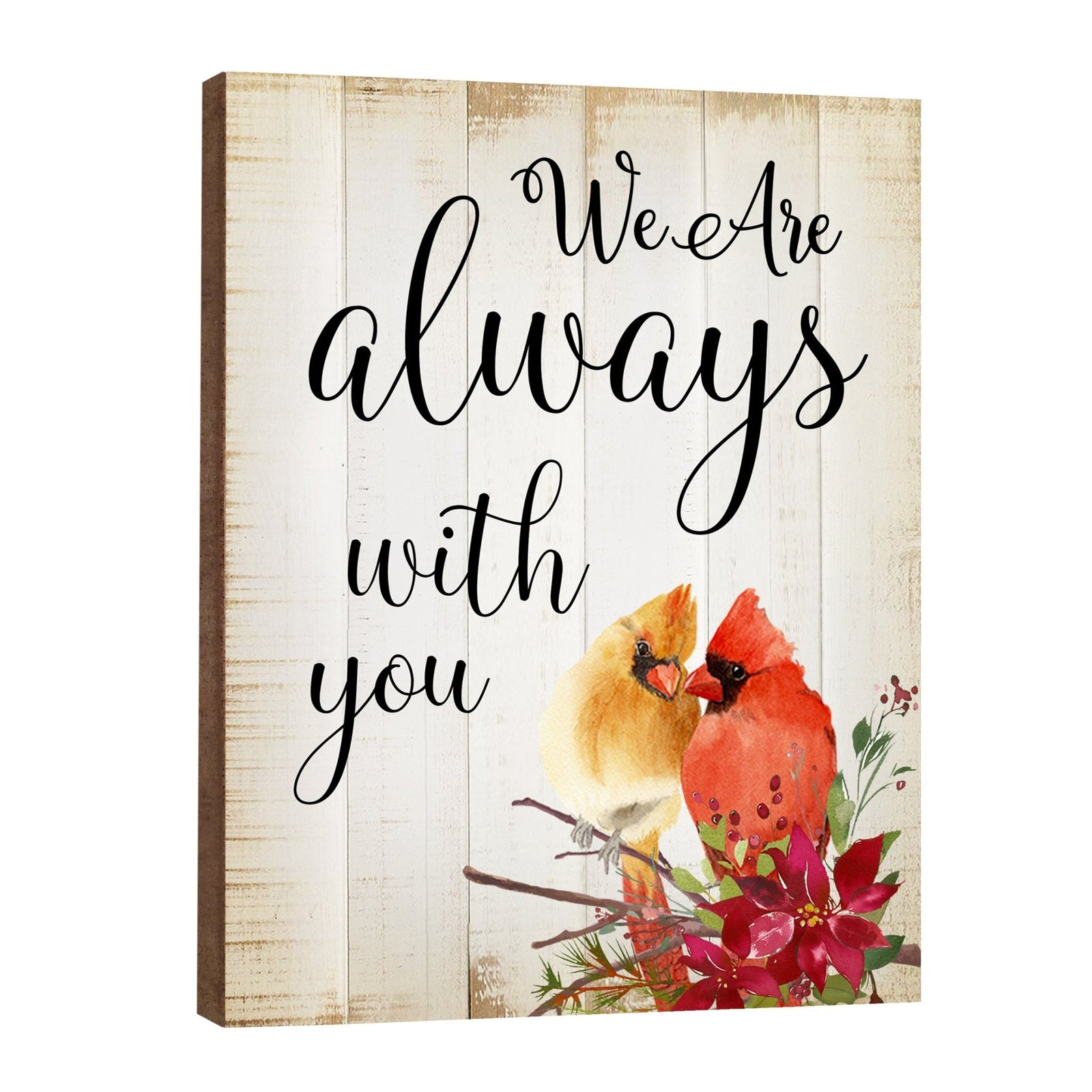 Wooden memorial decor to commemorate a loved one.