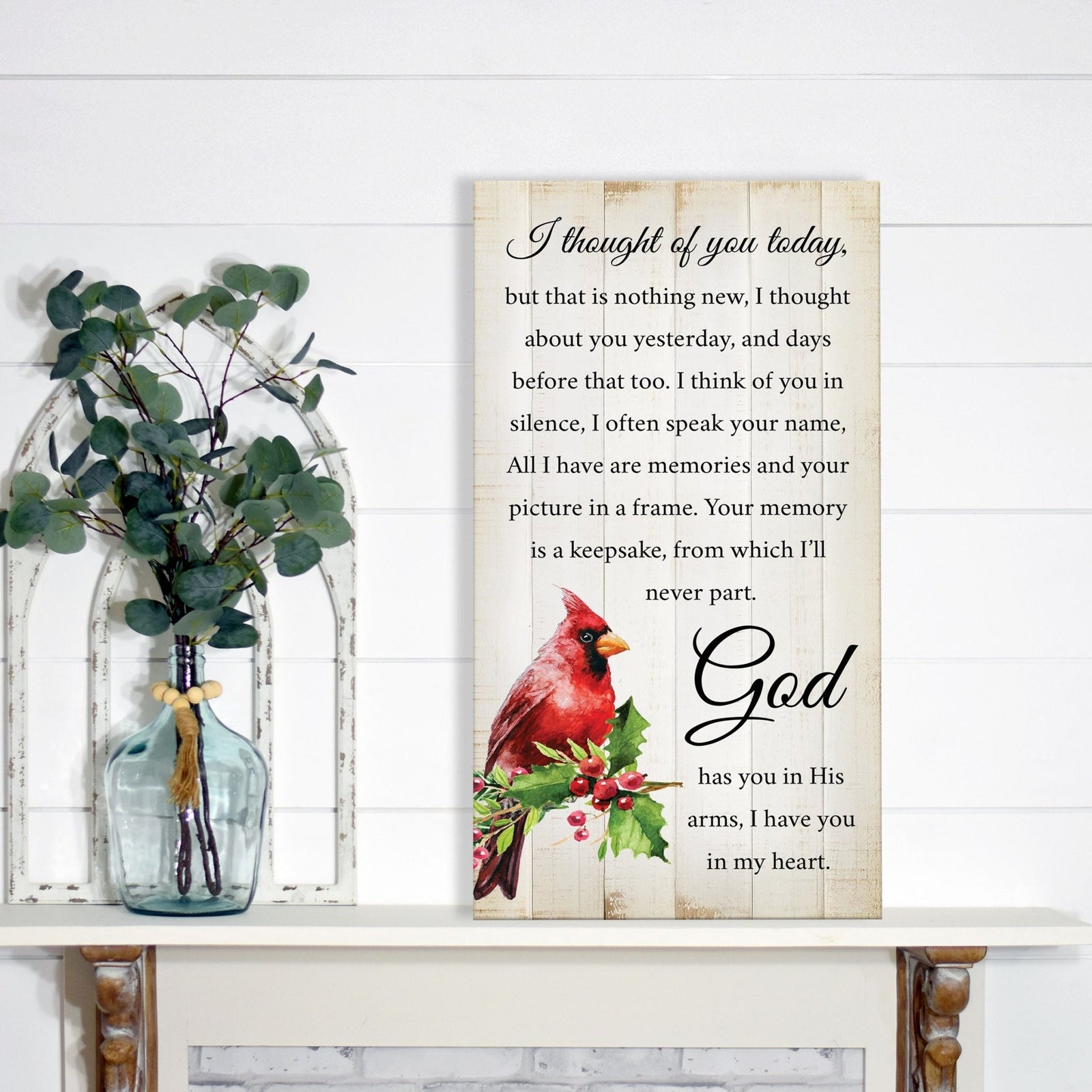 Beautiful cardinal memorial gifts for the loss of a loved one
