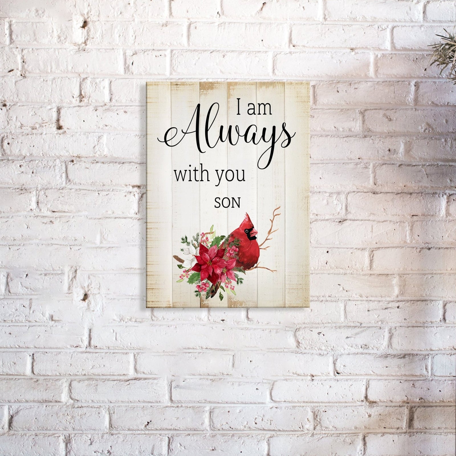 Wooden memorial decor to commemorate a loved one.