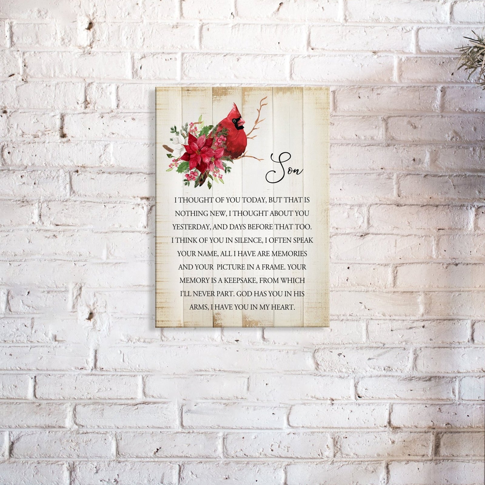 Beautiful cardinal memorial gifts for the loss of a loved one