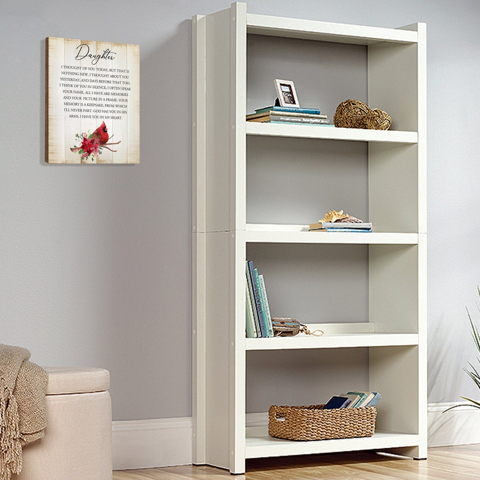 A comforting wooden memorial wall plaque