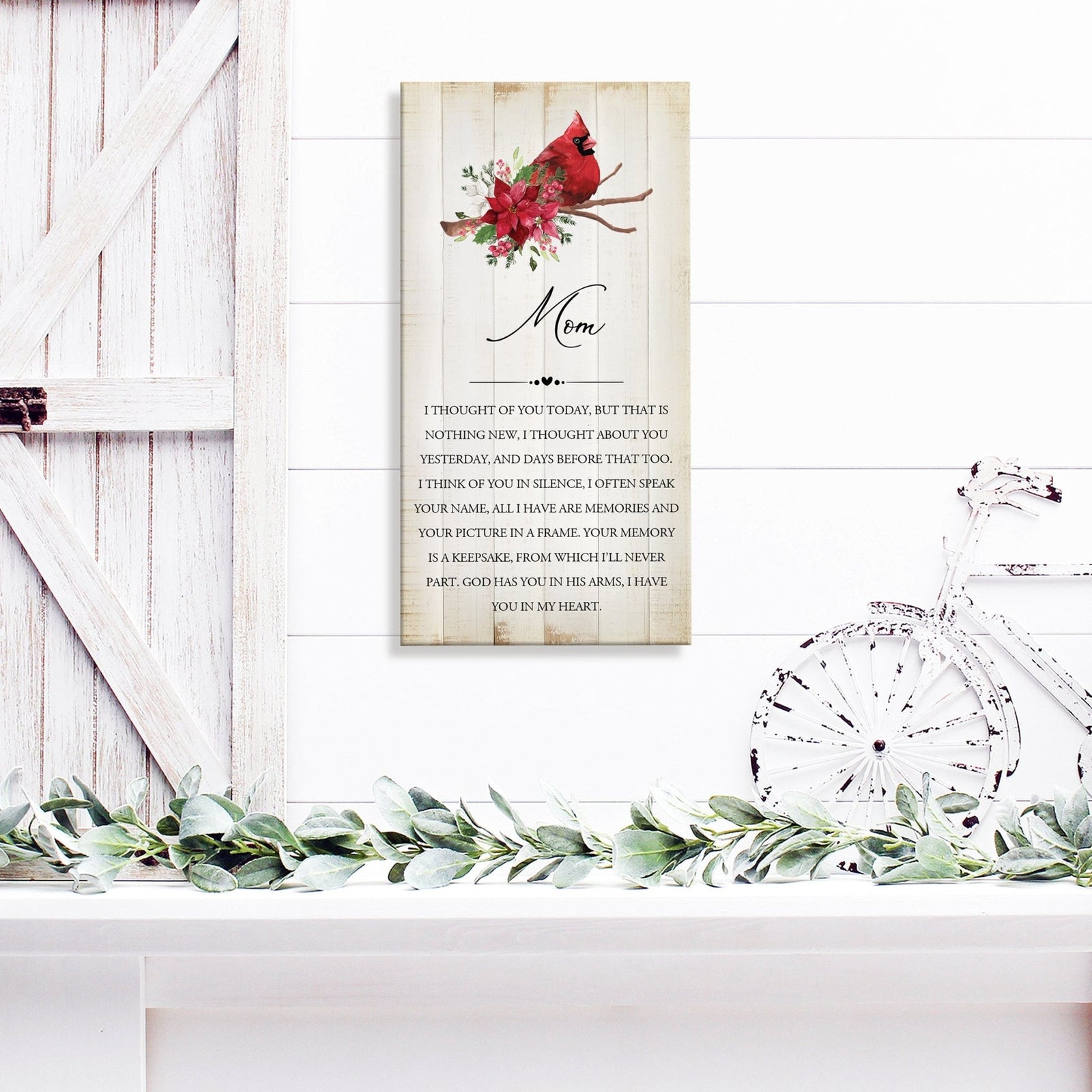 Beautiful cardinal memorial gifts for the loss of a loved one