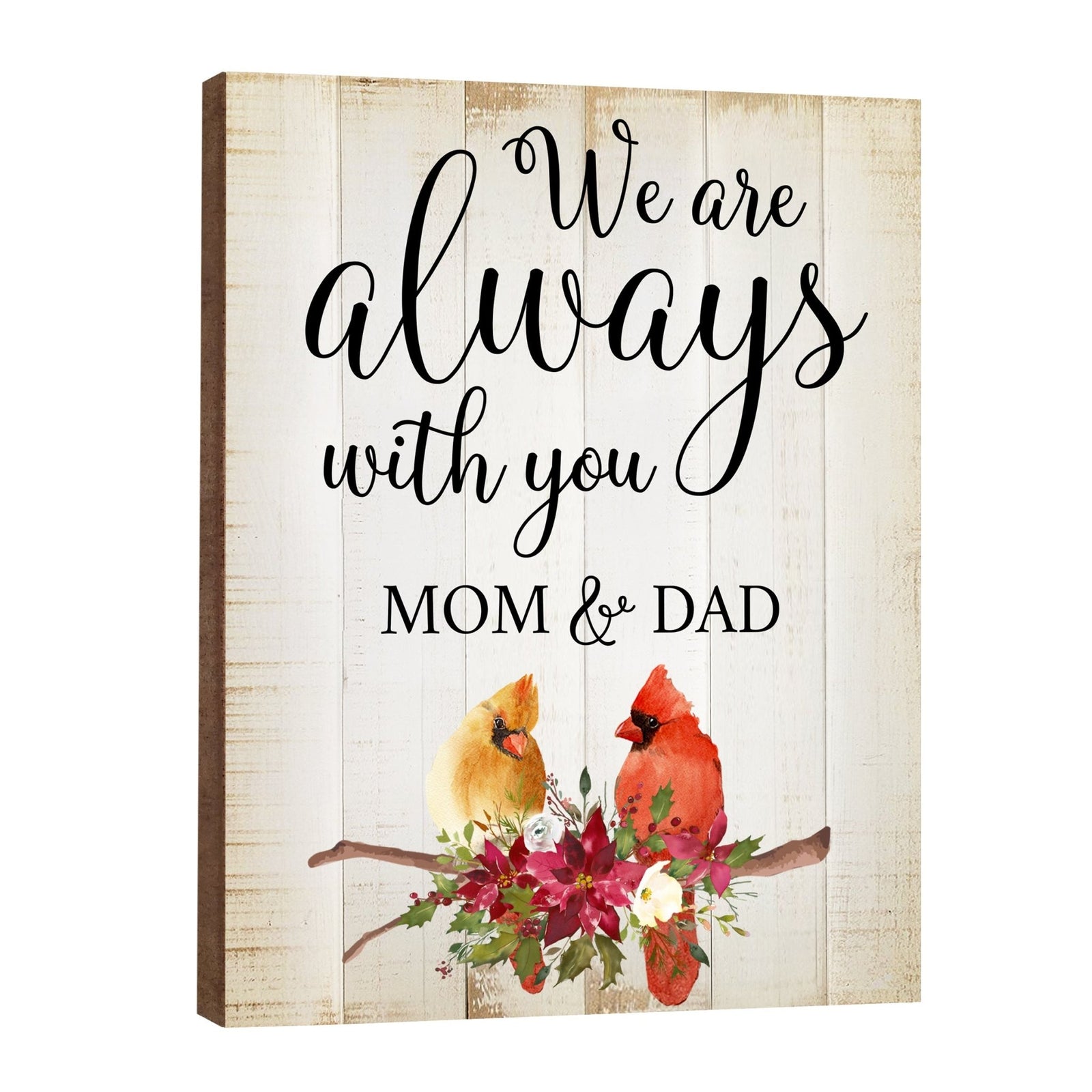 Wooden memorial decor to commemorate a loved one.