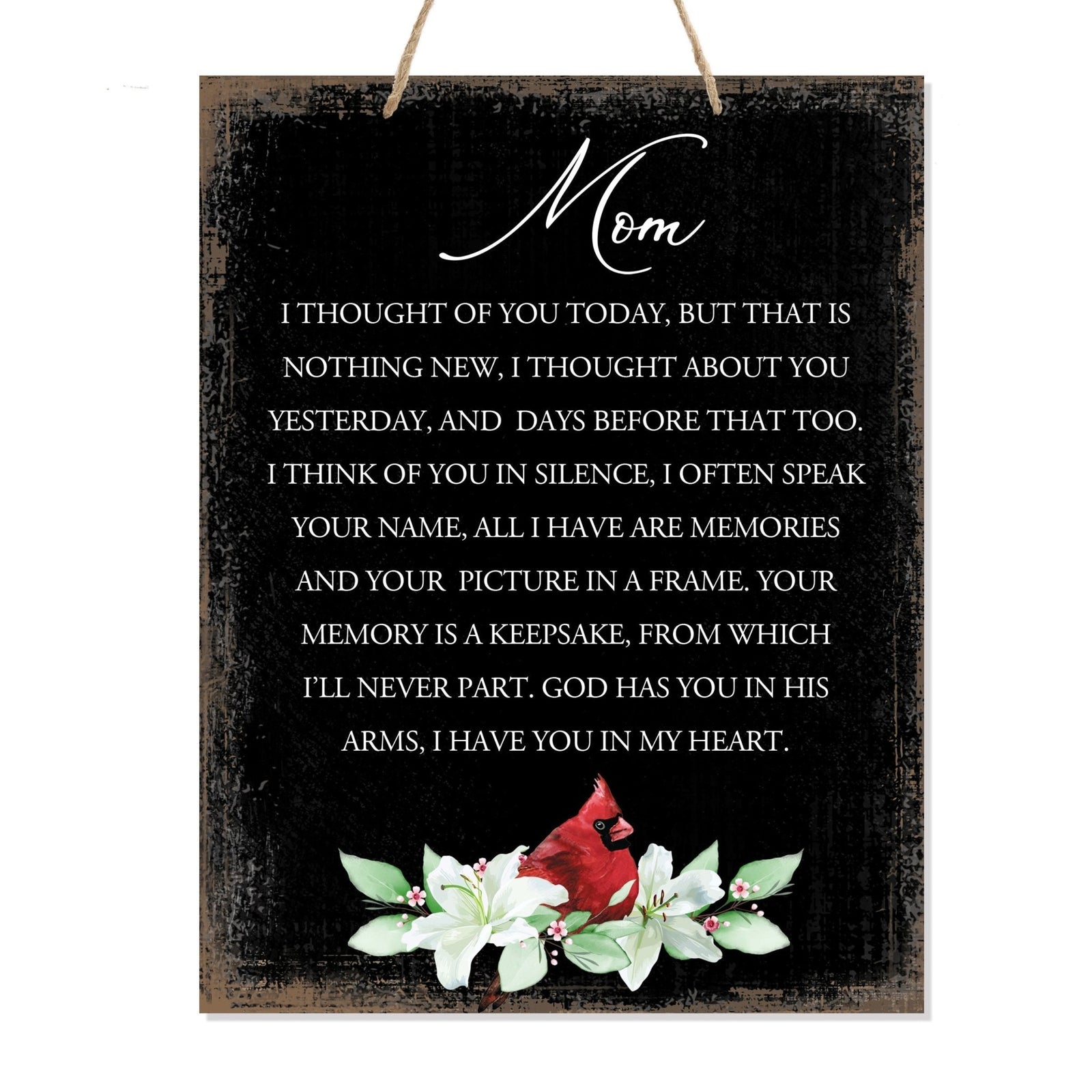 Wooden hanging memorial wall sign, a comforting reminder of the past, and a symbol of eternal love and remembrance.