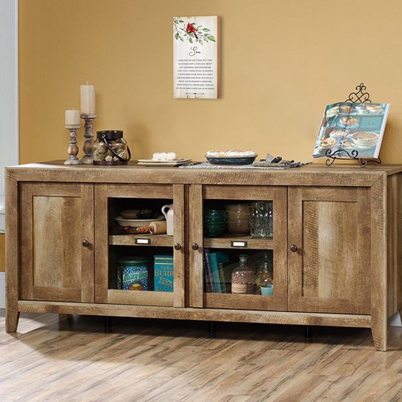 Wooden memorial plaque - a thoughtful gift for loss of a loved one.