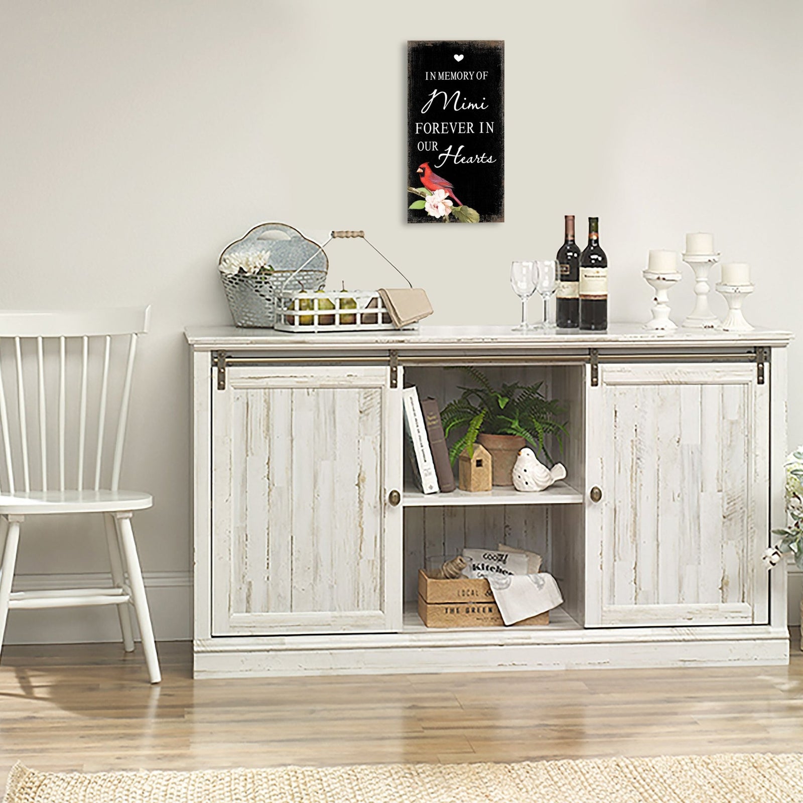 Memorial gifts for the loss of a loved one: A meaningful wooden plaque with a cardinal motif.