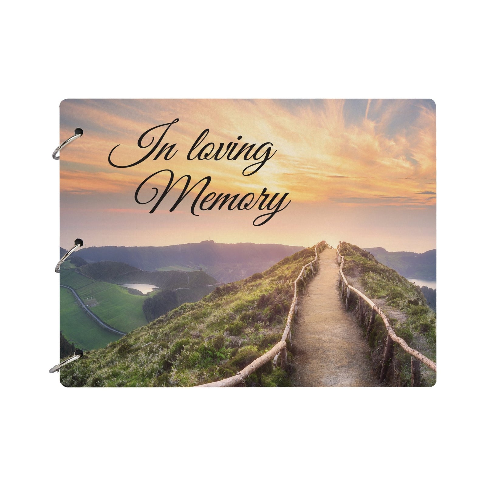 Celebration Of Life Funeral Guest Books For Memorial Services Registry With Wooden Cover - In Loving Memory - LifeSong Milestones