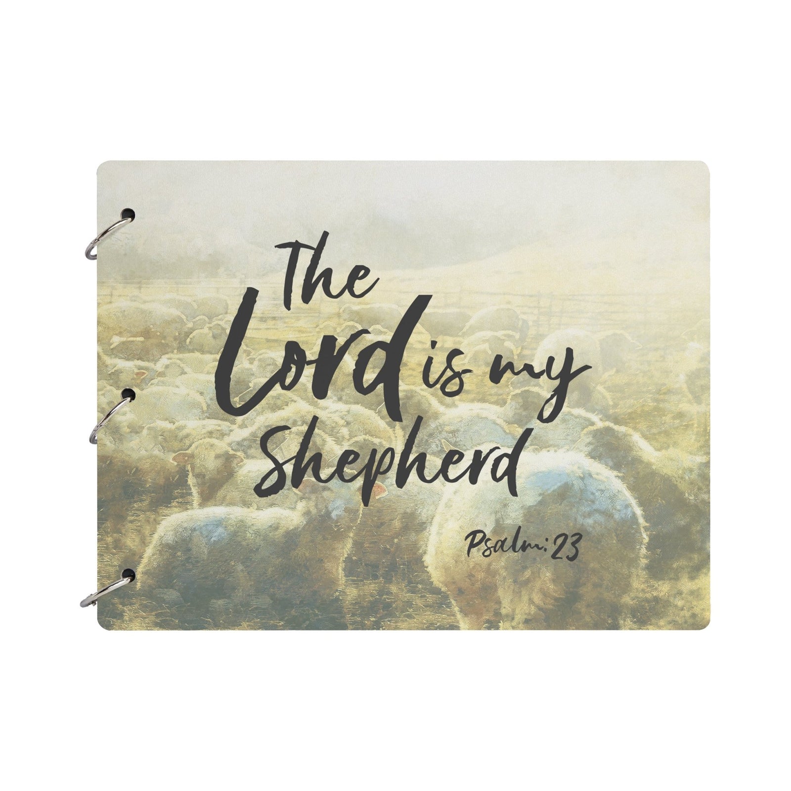 Celebration Of Life Funeral Guest Books For Memorial Services Registry With Wooden Cover - The Lord Is My Shepherd - LifeSong Milestones