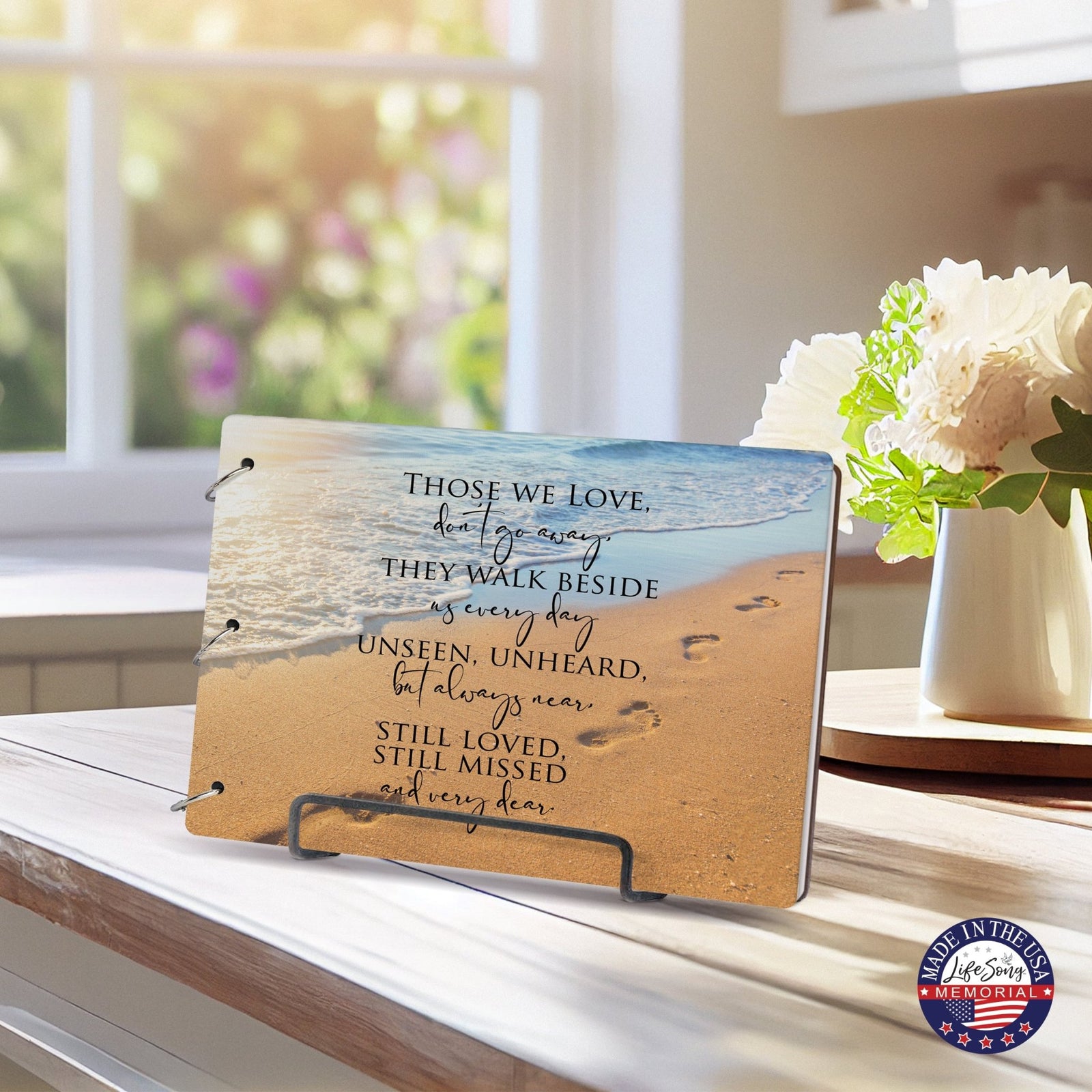 Celebration Of Life Funeral Guest Books For Memorial Services Registry With Wooden Cover - Those We Love - LifeSong Milestones