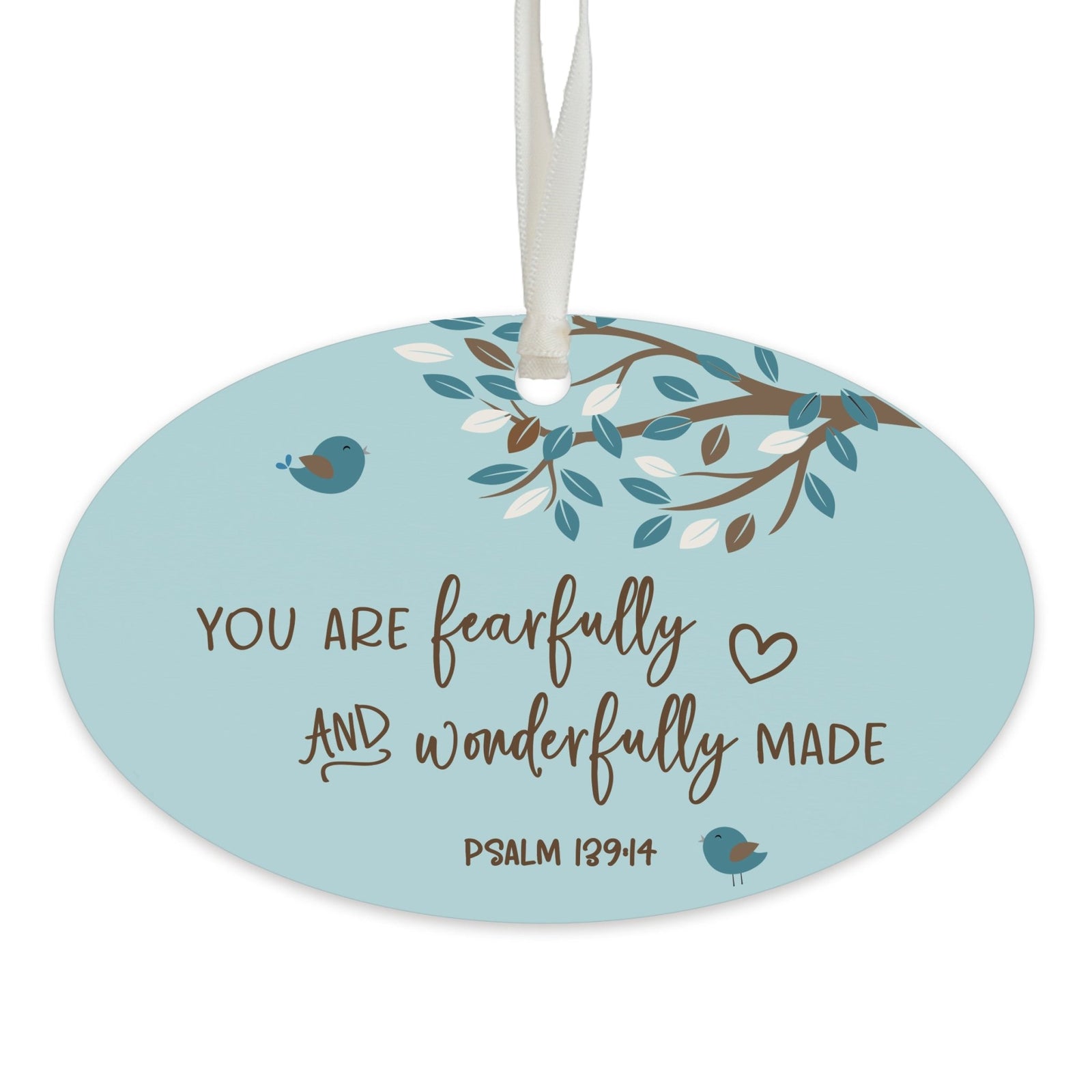 Child Baptism Hanging Ornament Verse Gift for Godson - LifeSong Milestones