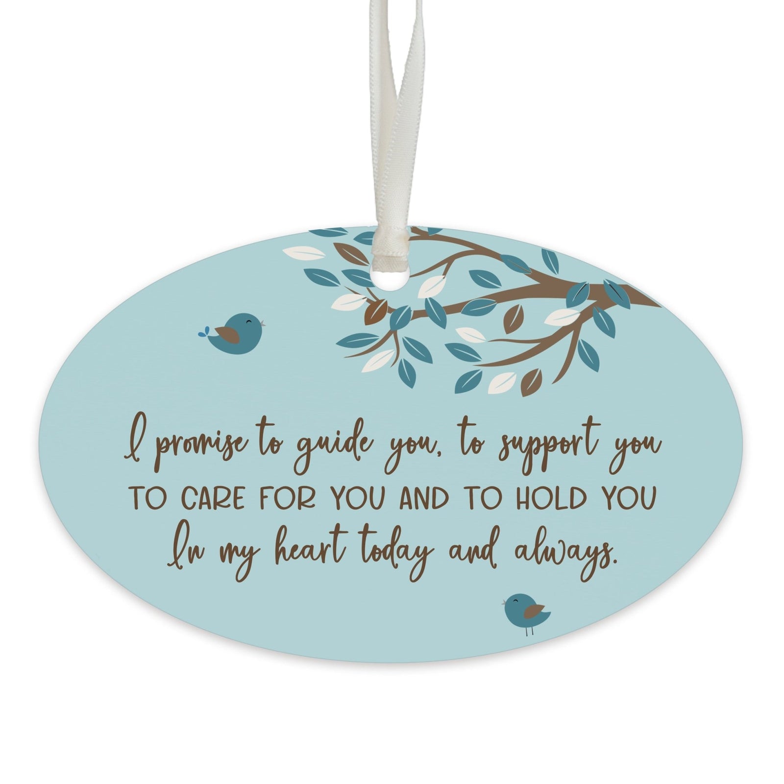 Child Baptism Hanging Ornament Verse Gift for Godson - LifeSong Milestones