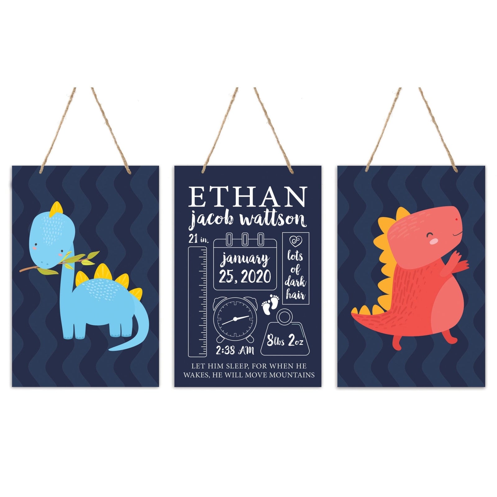 Childrens Wall Decor For Boys and Girls Bedroom - Dinosaurs - LifeSong Milestones