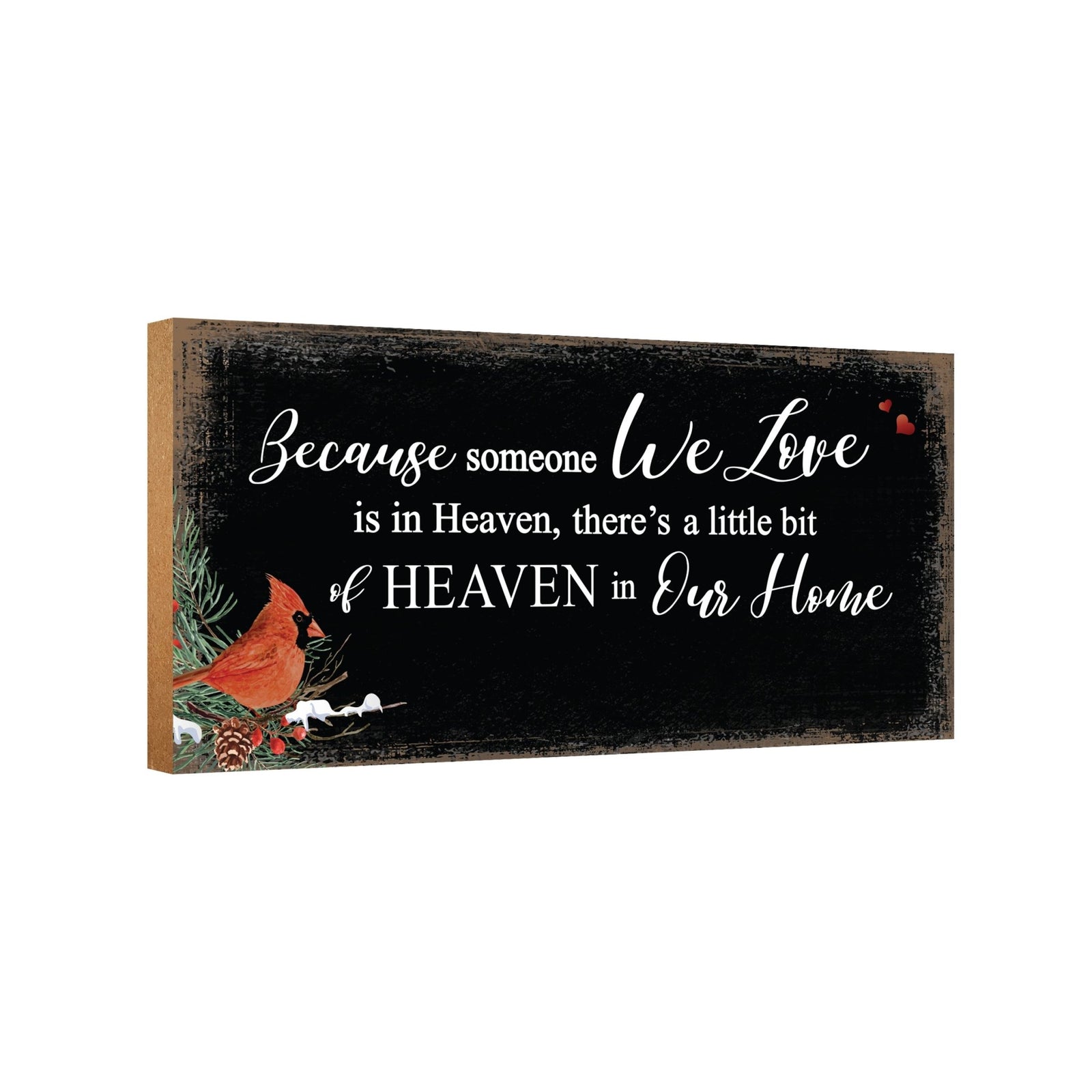 Memorial gifts for the loss of a loved one: A meaningful wooden plaque with a cardinal motif.