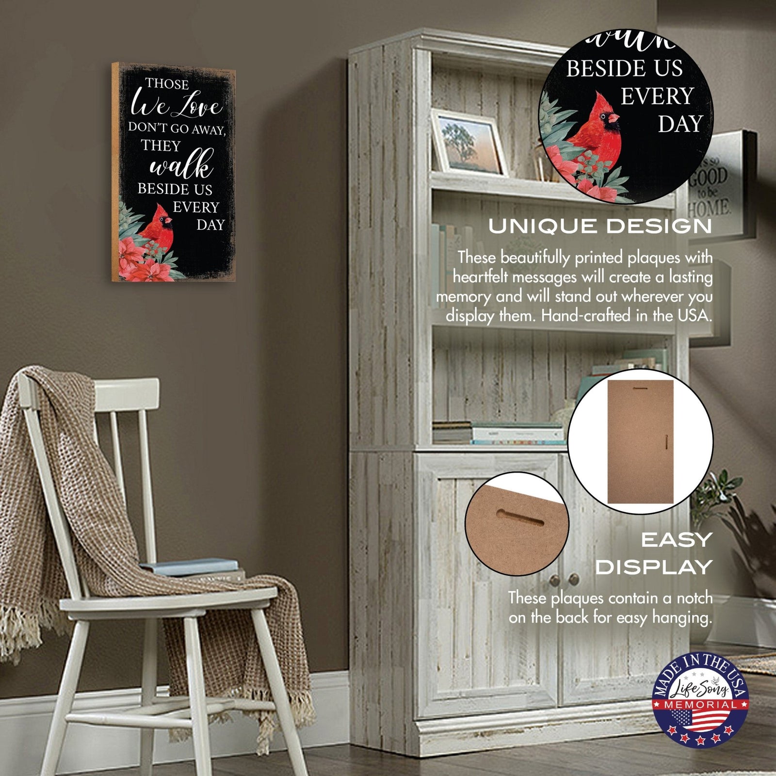 Christmas Memorial Wooden Wall Plaque for Home Decor - LifeSong Milestones