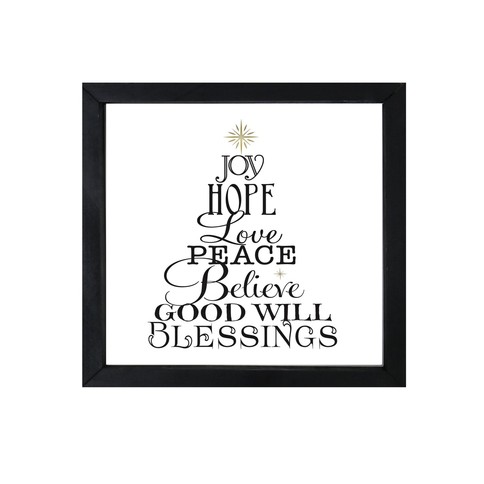 Christmas Shelf Décor - Joy Hope Love Peace - LifeSong Milestones