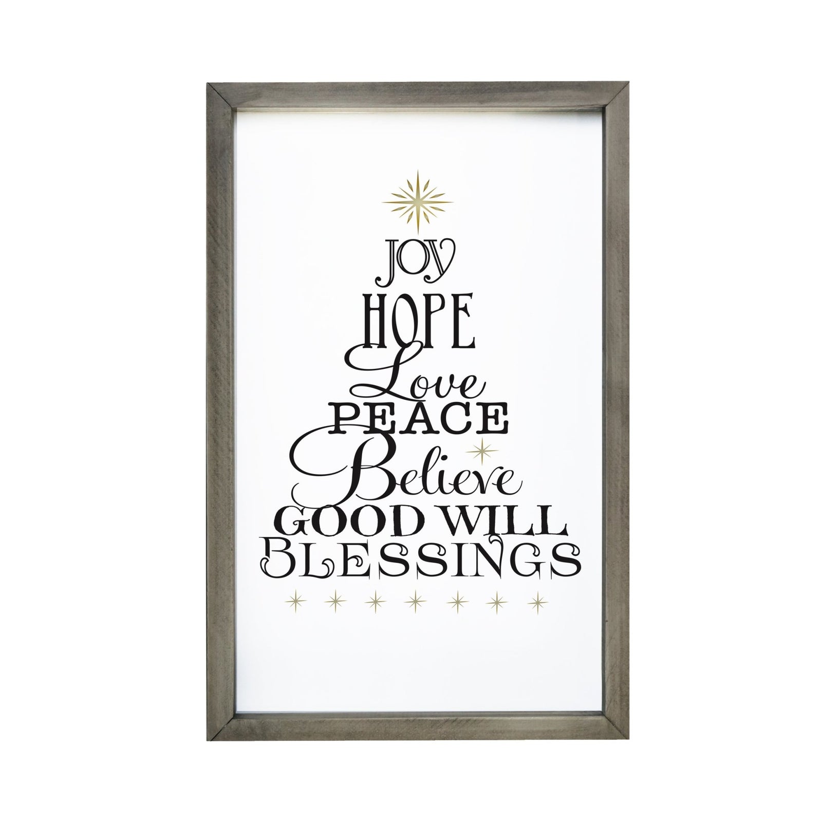 Christmas Shelf Décor - Joy Hope Love Peace - LifeSong Milestones