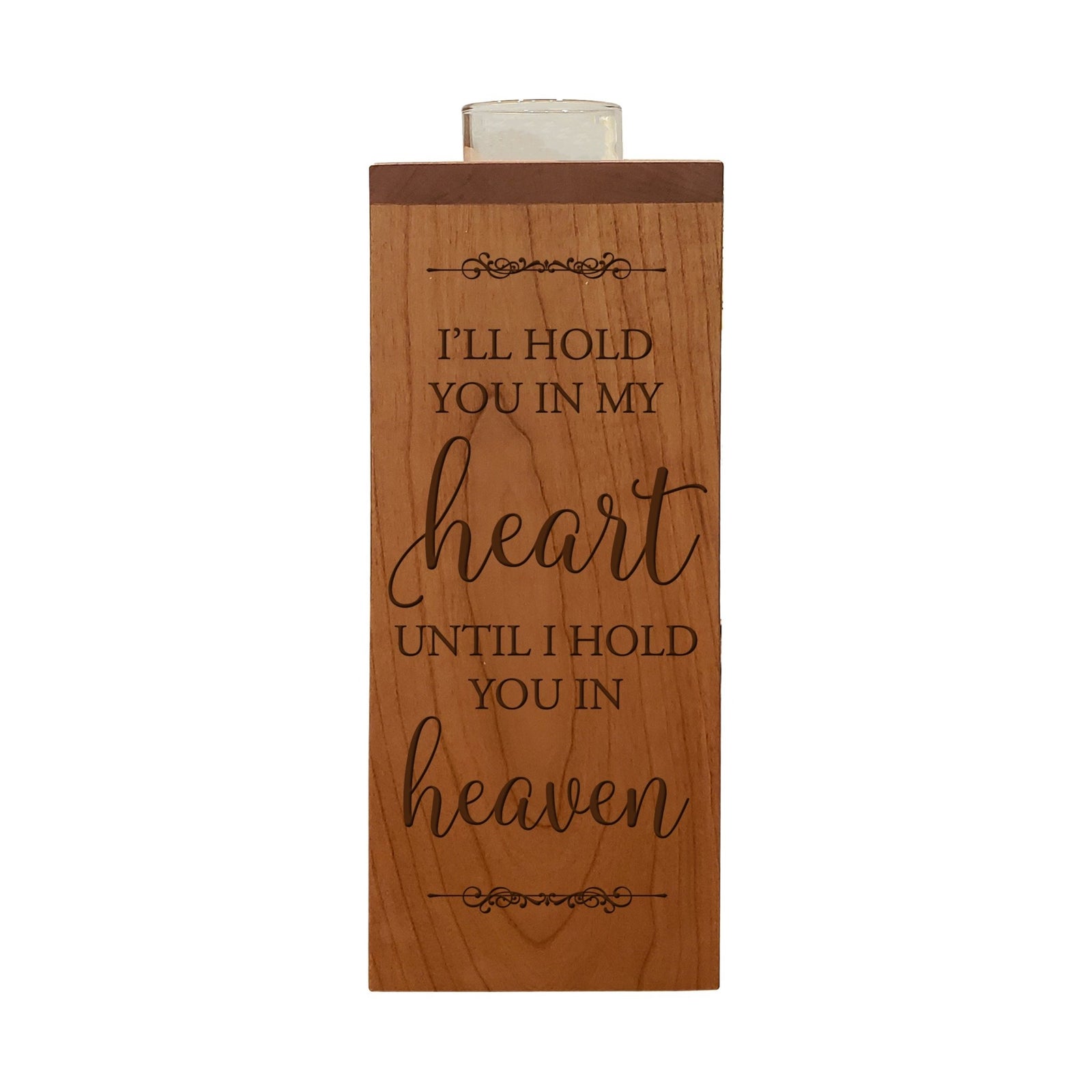 Cozy Cardinal Memorial Vertical Urns With Single Candle Holder For Human Ashes - I'll Hold You - LifeSong Milestones