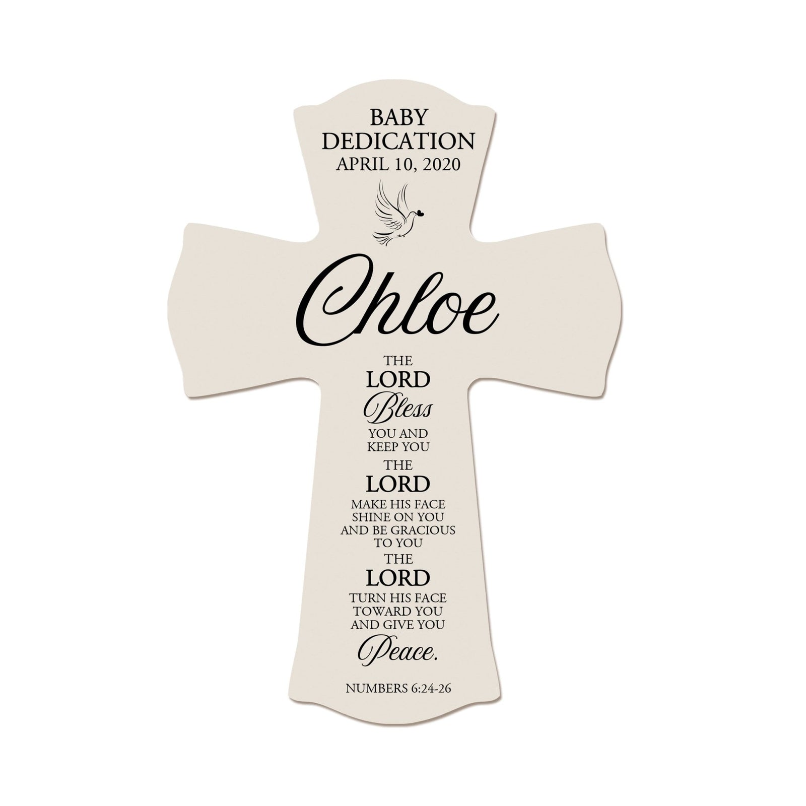 Custom Baby Dedication Wall Cross