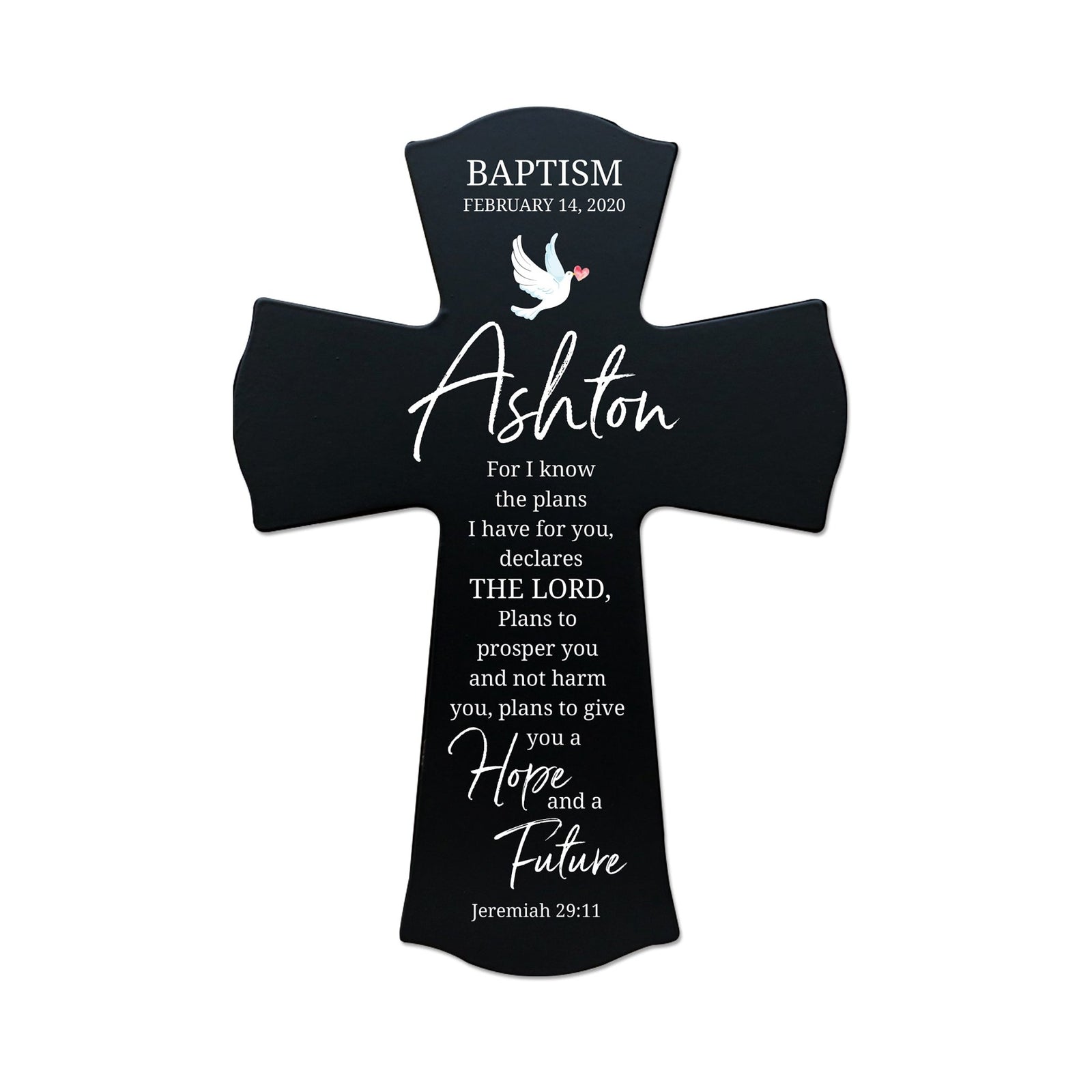 Personalized Baby Baptism Wall Cross
