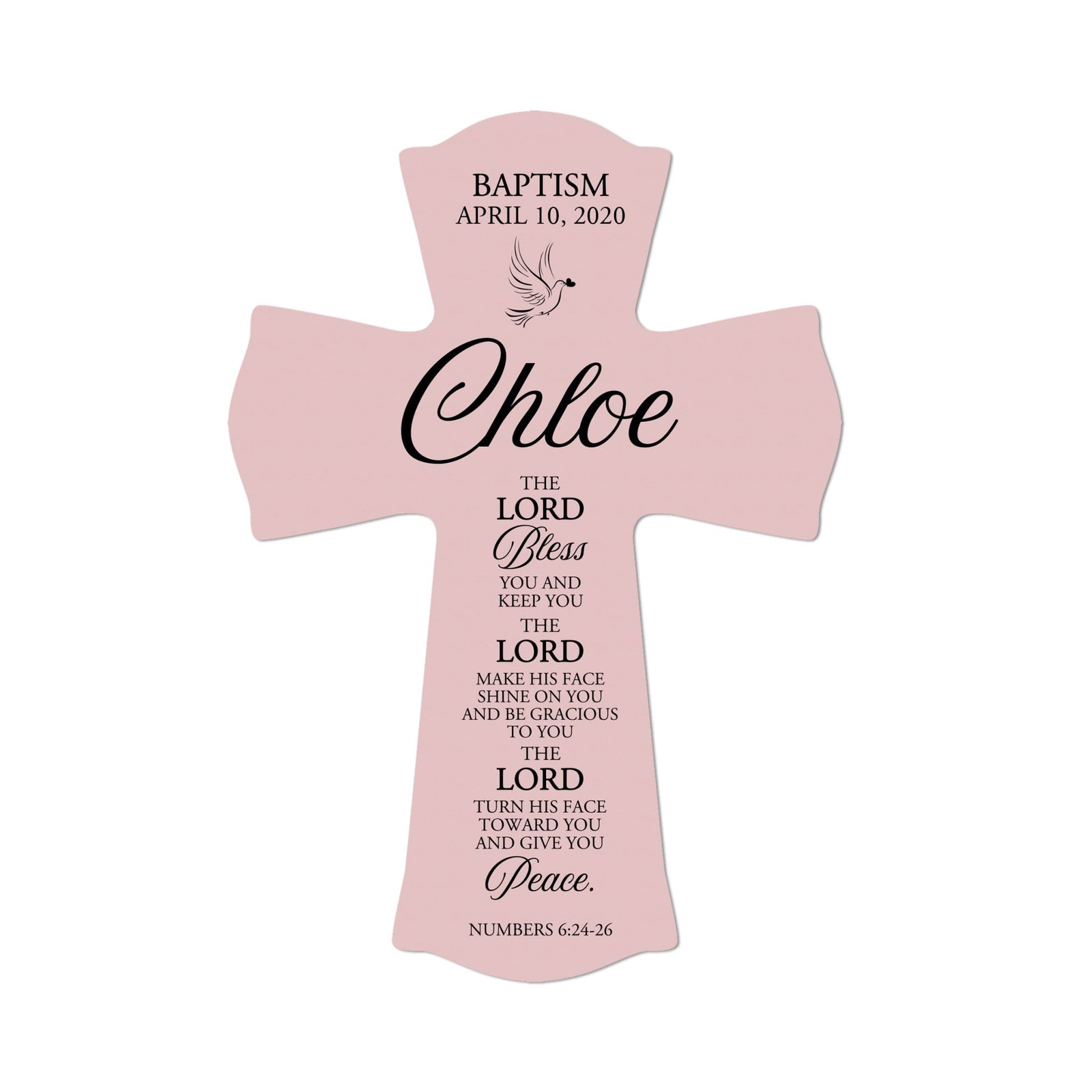 Personalized Wooden Baptism Wall Cross