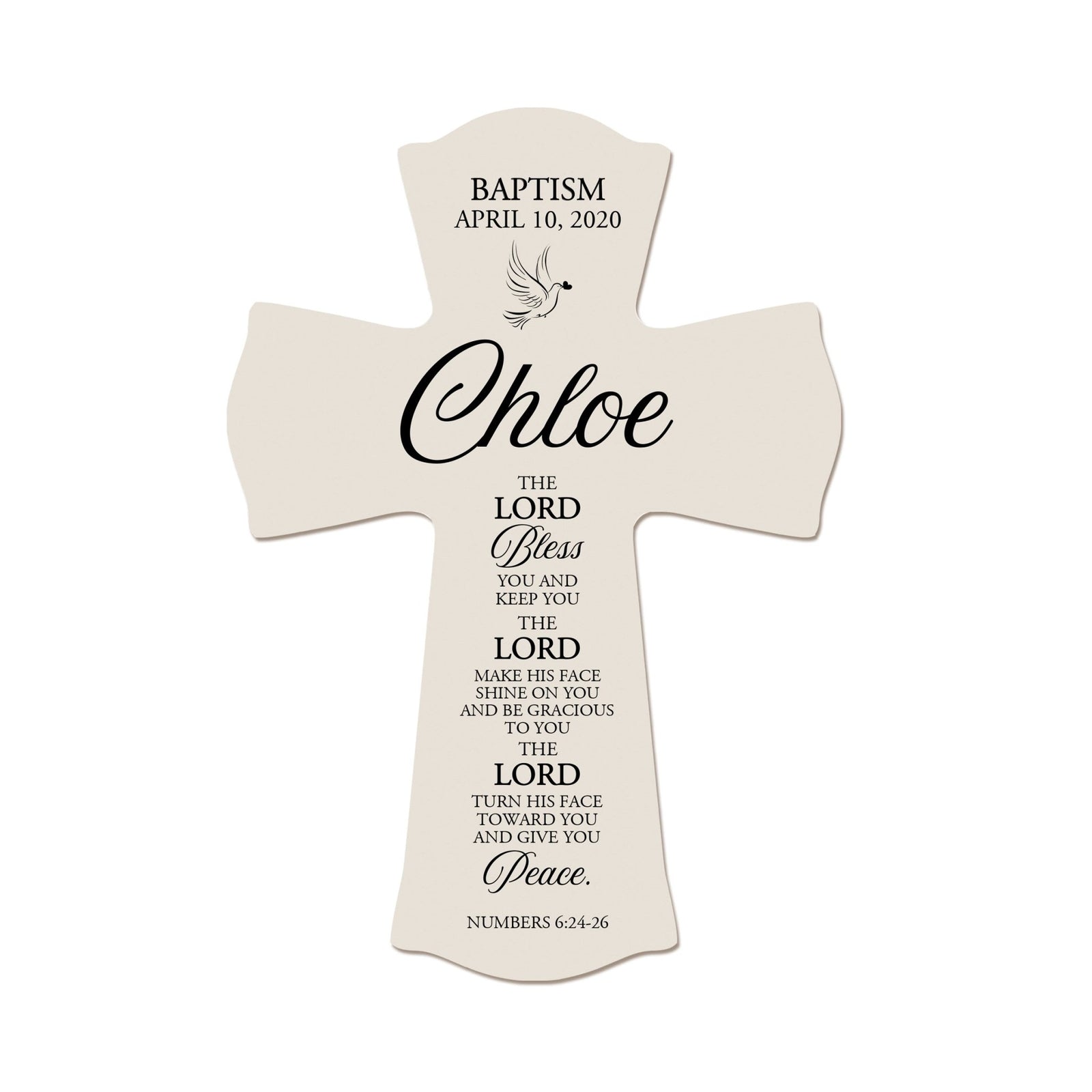 Personalized Wooden Baptism Wall Cross