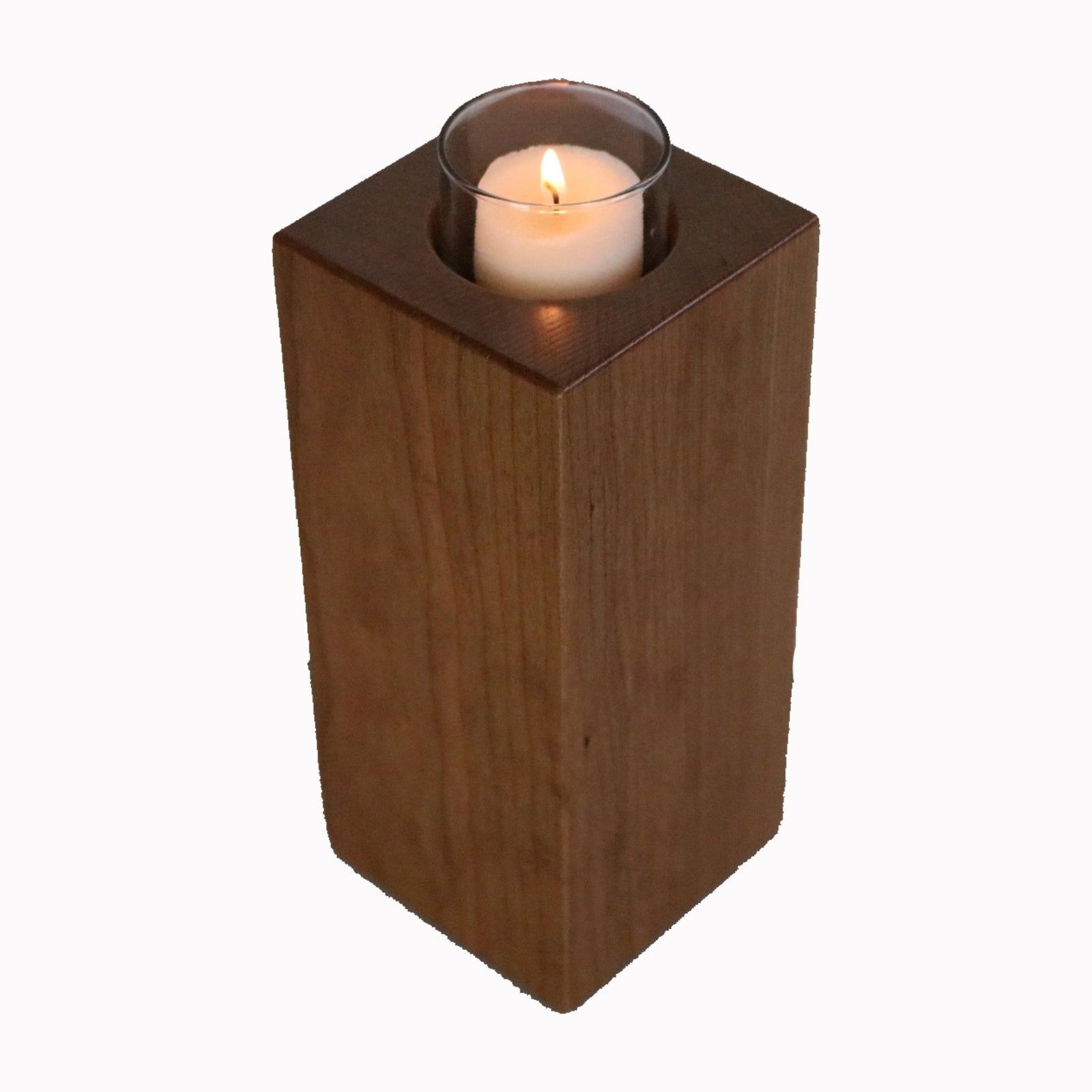 Custom Cherry Wood Single Votive Candle Holder This Candle - LifeSong Milestones