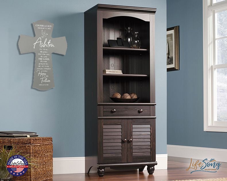 Custom Confirmation Wall Cross - For I Know The Plans - Jeremiah 29:11 - LifeSong Milestones