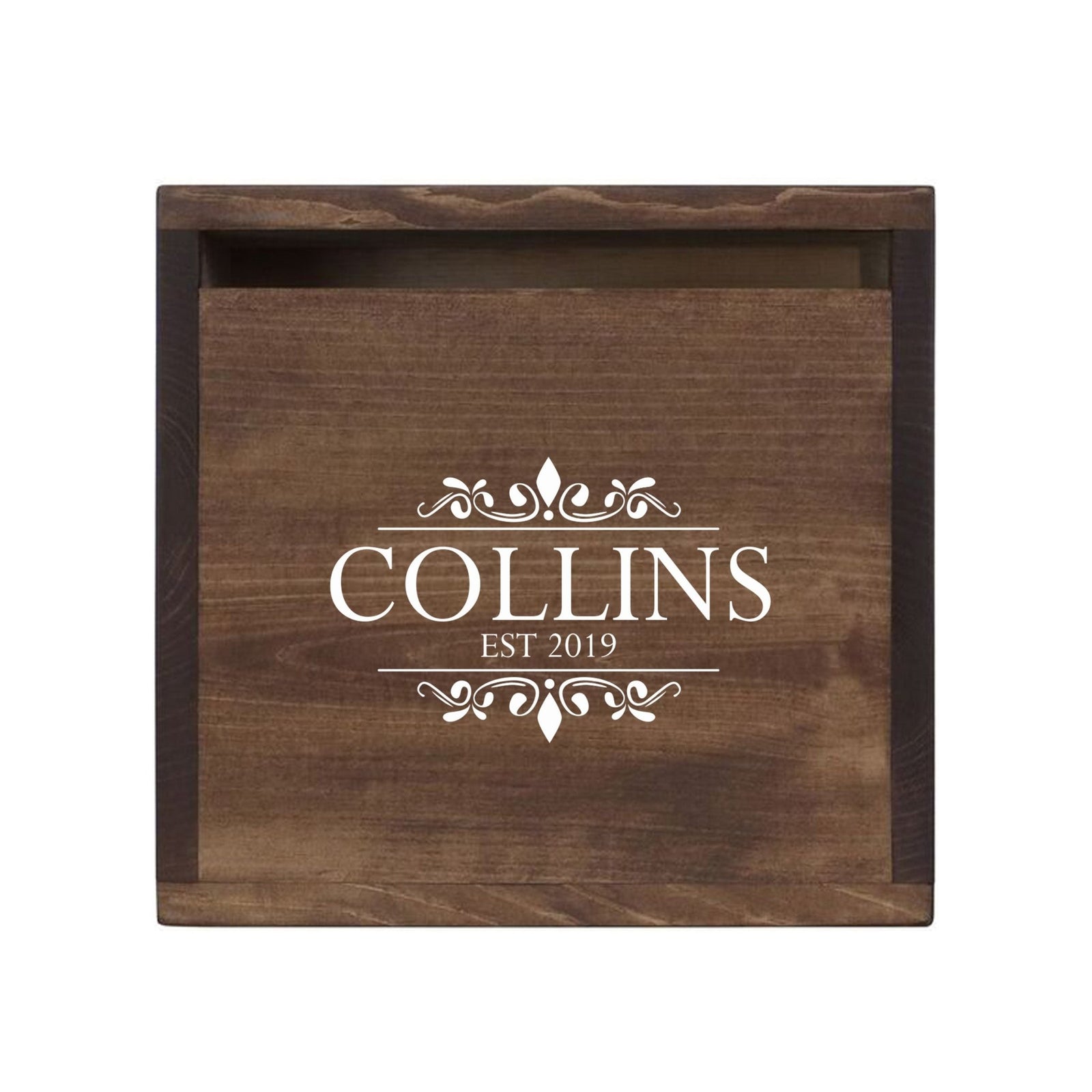 Custom Digitally Printed Front Slot Card Box - Last Name Est - LifeSong Milestones