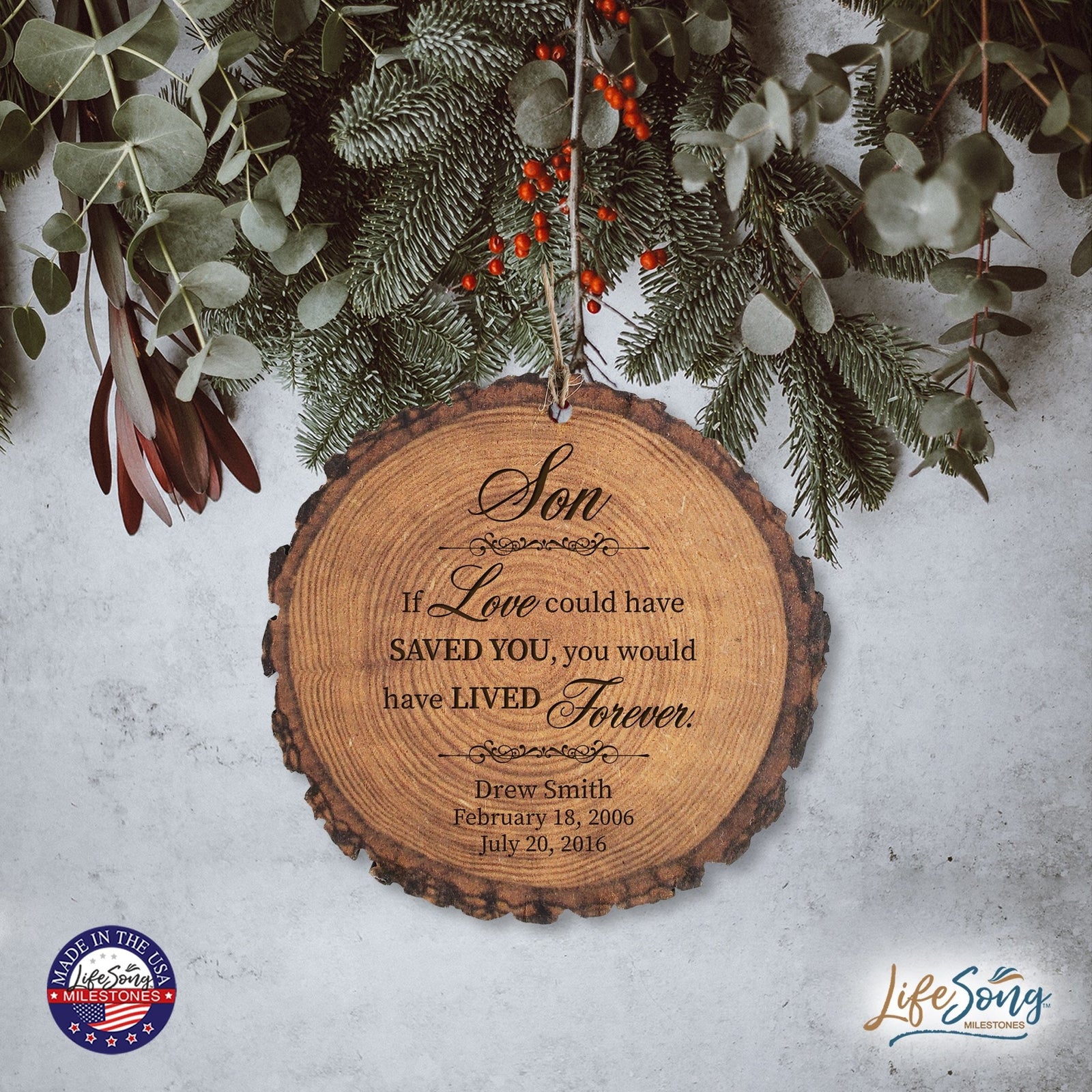 Custom Engraved Memorial Barky Ornament 3.75in If Love Could For The Loss Of Loved One - LifeSong Milestones