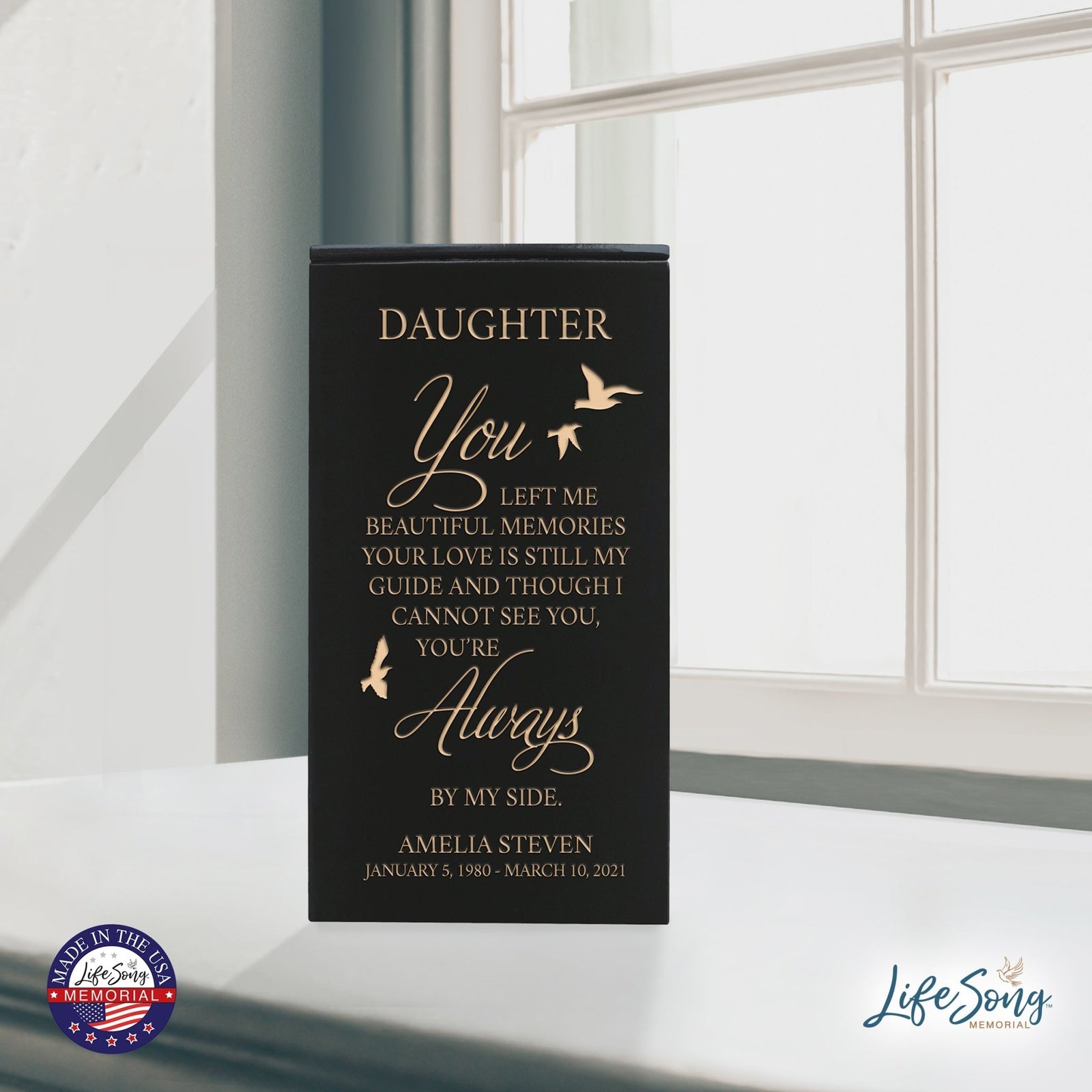 Personalized Wooden Urn Box for Cherished Keepsakes