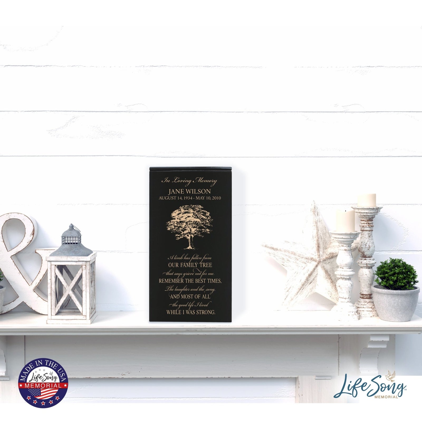 Personalized Memorial Wooden Engraved Keepsake Urn Box for Human Ashes