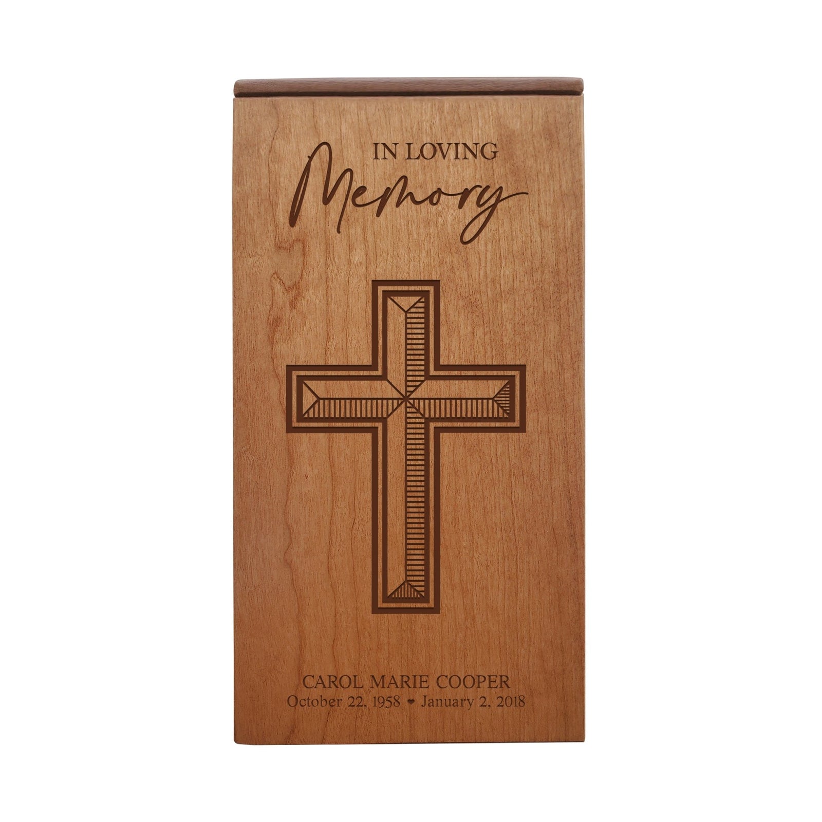 Personalized Funeral Wooden Keepsake Urn Box for Cherished Memories