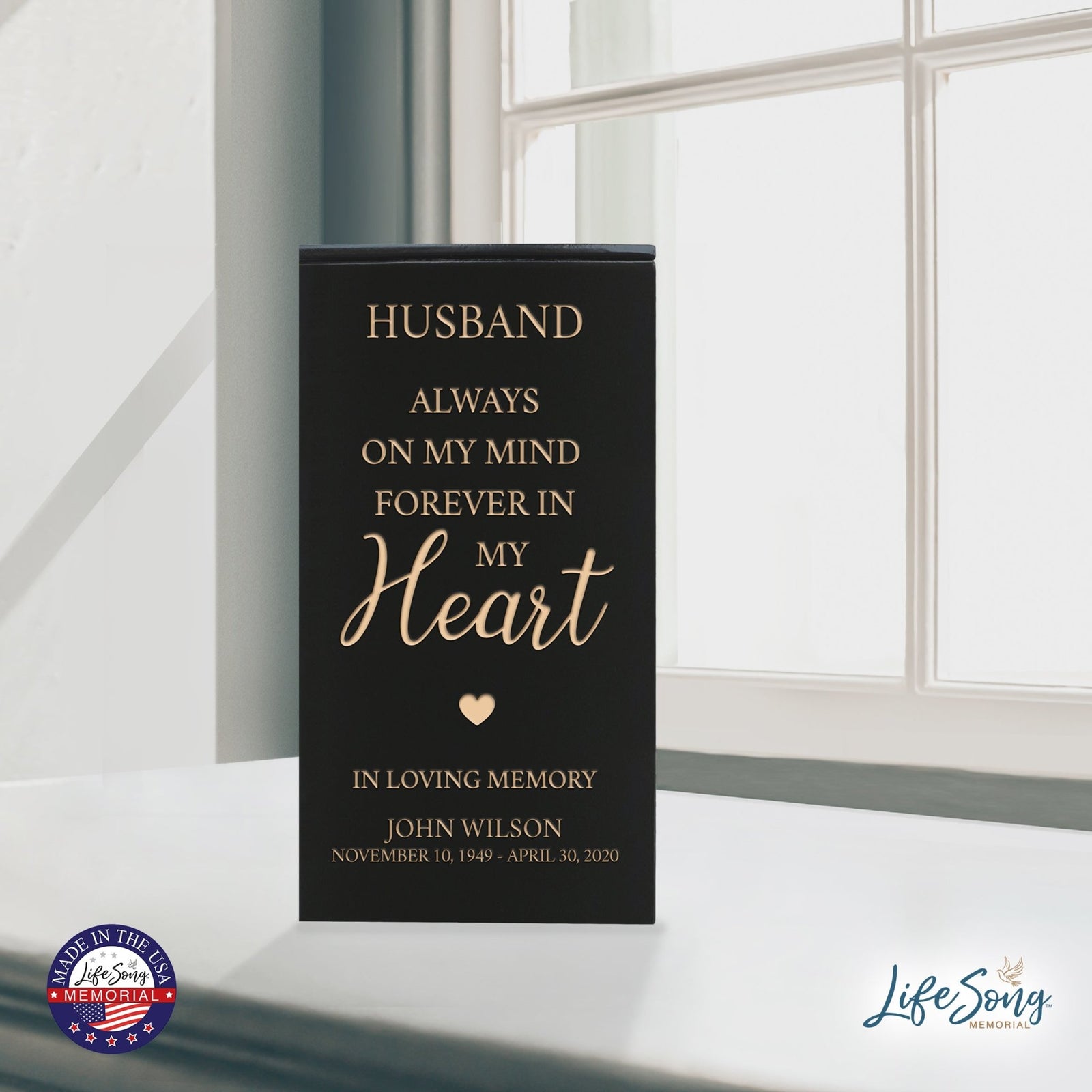 Personalized Wooden Urn Box for Cherished Keepsakes