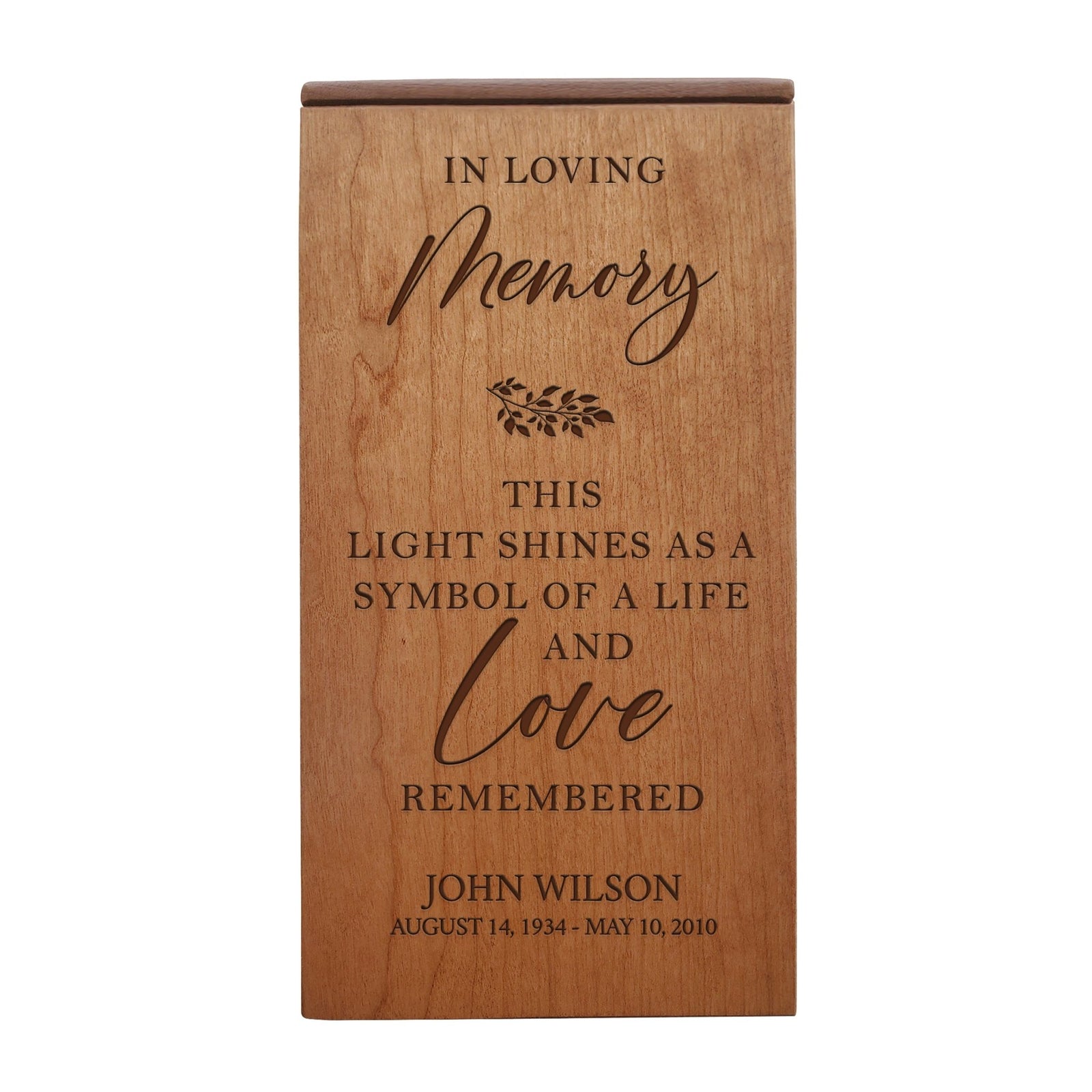 Funeral Wooden Keepsake Urn Box for Funeral Service