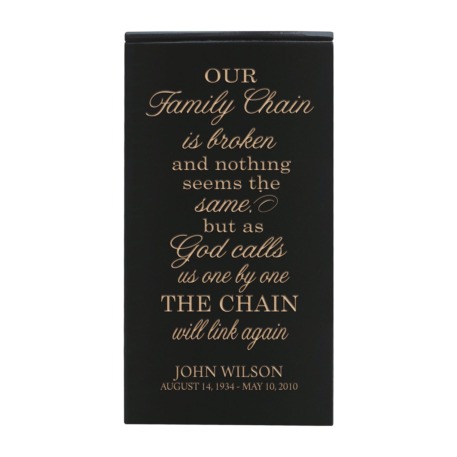 Elegant Engraved Wooden Keepsake Urn Box for Treasured Memories