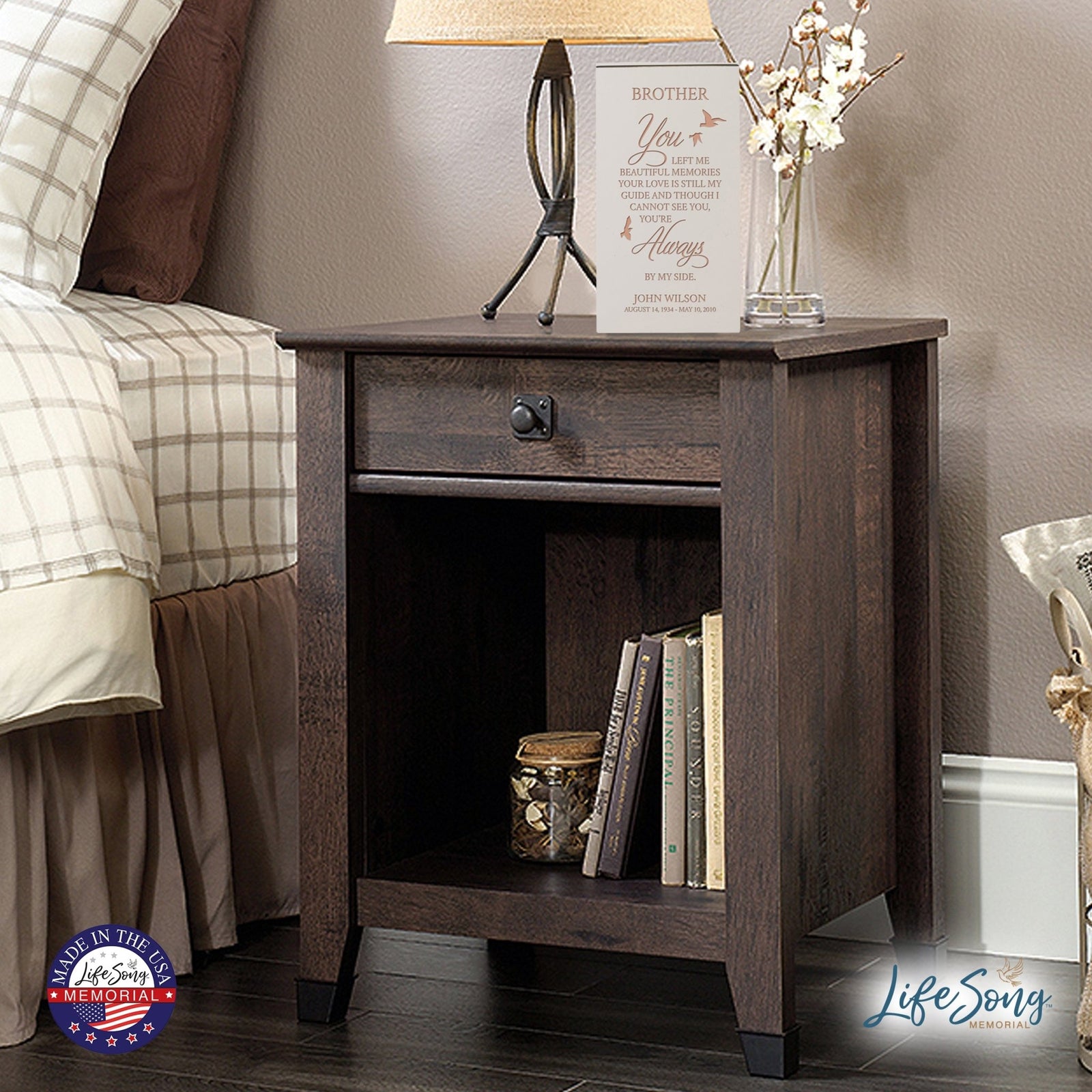 Handcrafted Wooden Keepsake Urn Box with Custom Engraving