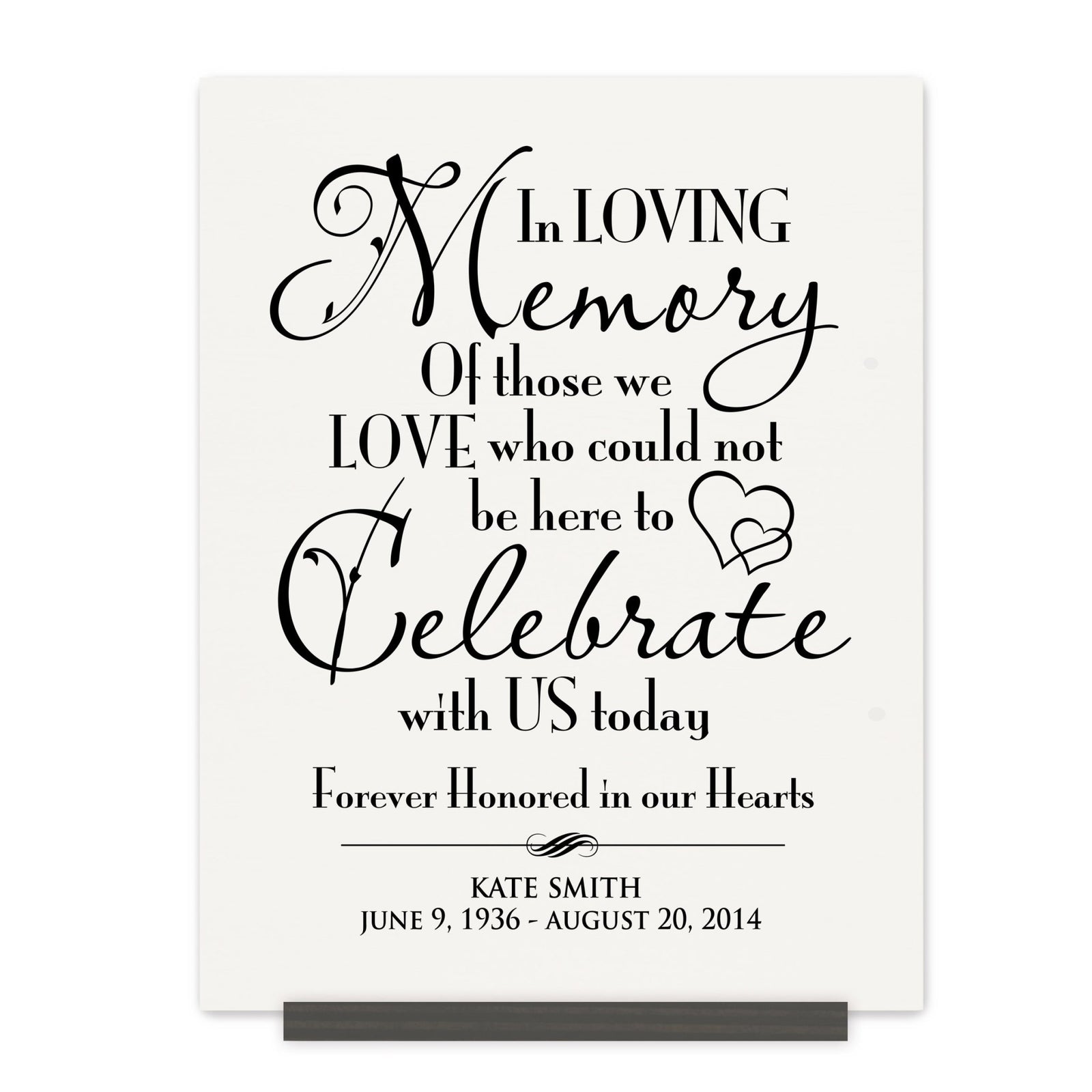 Custom Engraved Memorial Wooden Wall Plaque Honored Forever 12x15 - LifeSong Milestones