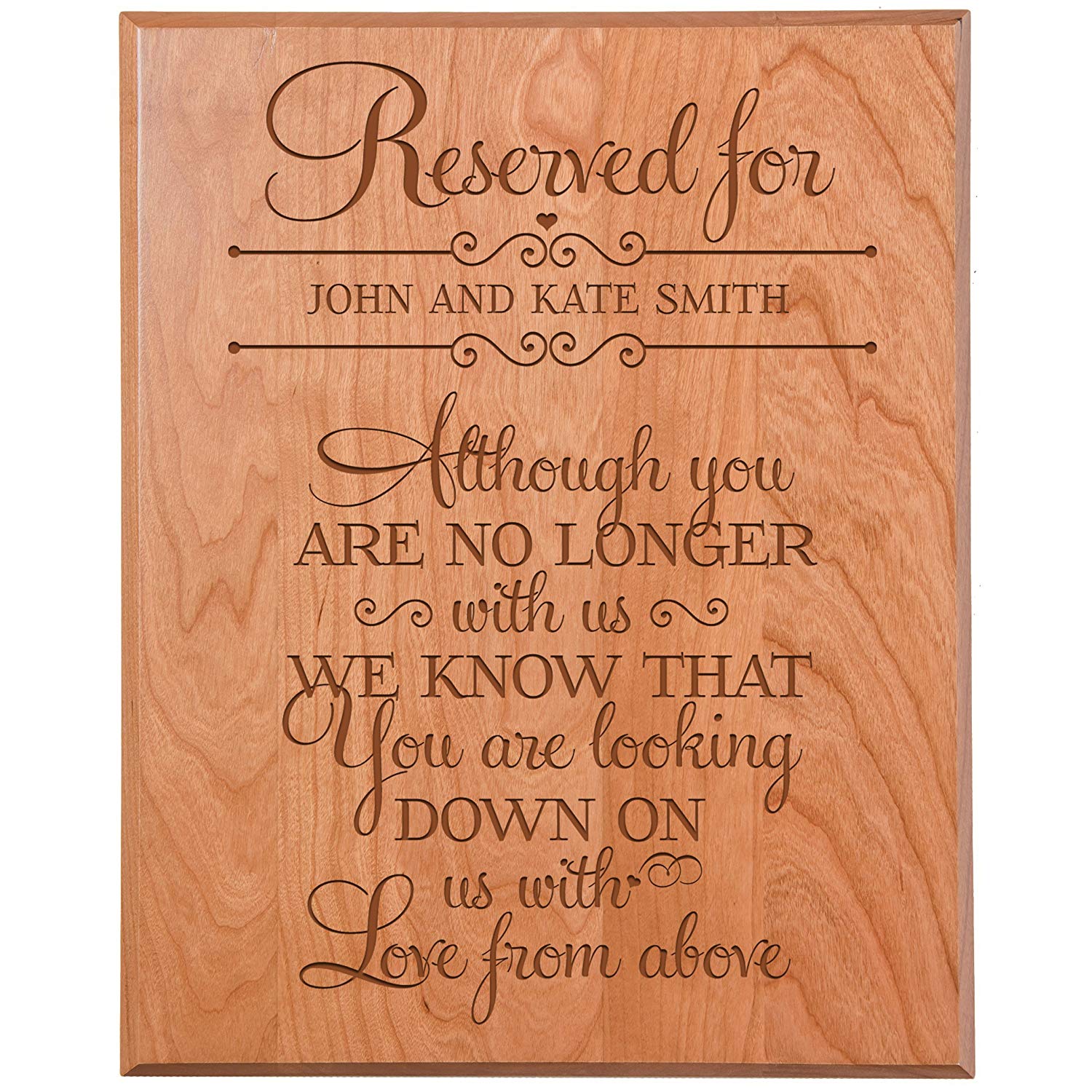 Custom Engraved Memorial Wooden Wall Plaque Looking Down On Us 12x15 - LifeSong Milestones