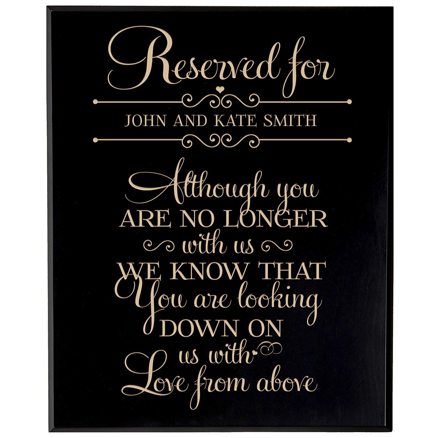 Custom Engraved Memorial Wooden Wall Plaque Looking Down On Us 12x15 - LifeSong Milestones