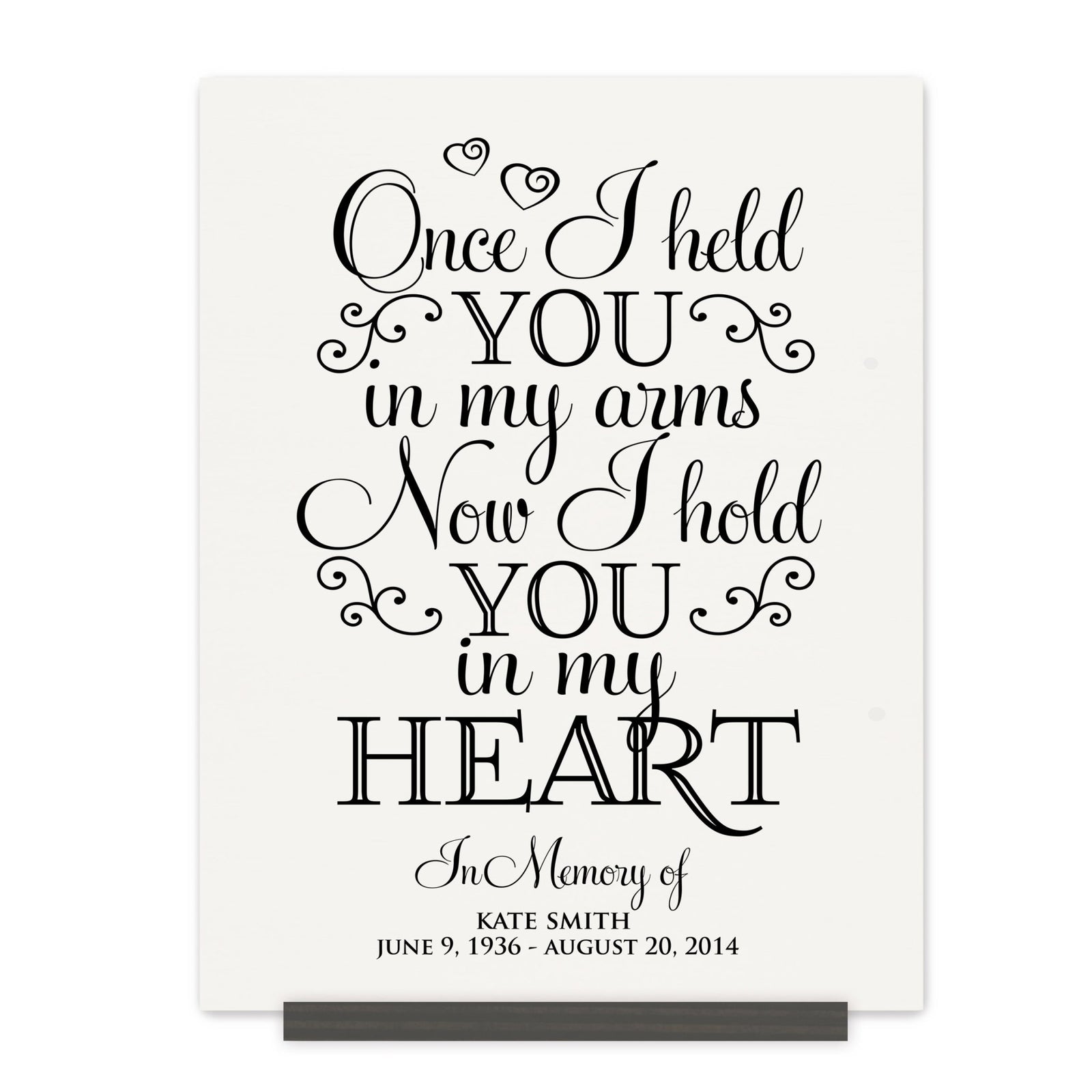 Custom Engraved Memorial Wooden Wall Plaque Now I Hold 12x15 - LifeSong Milestones