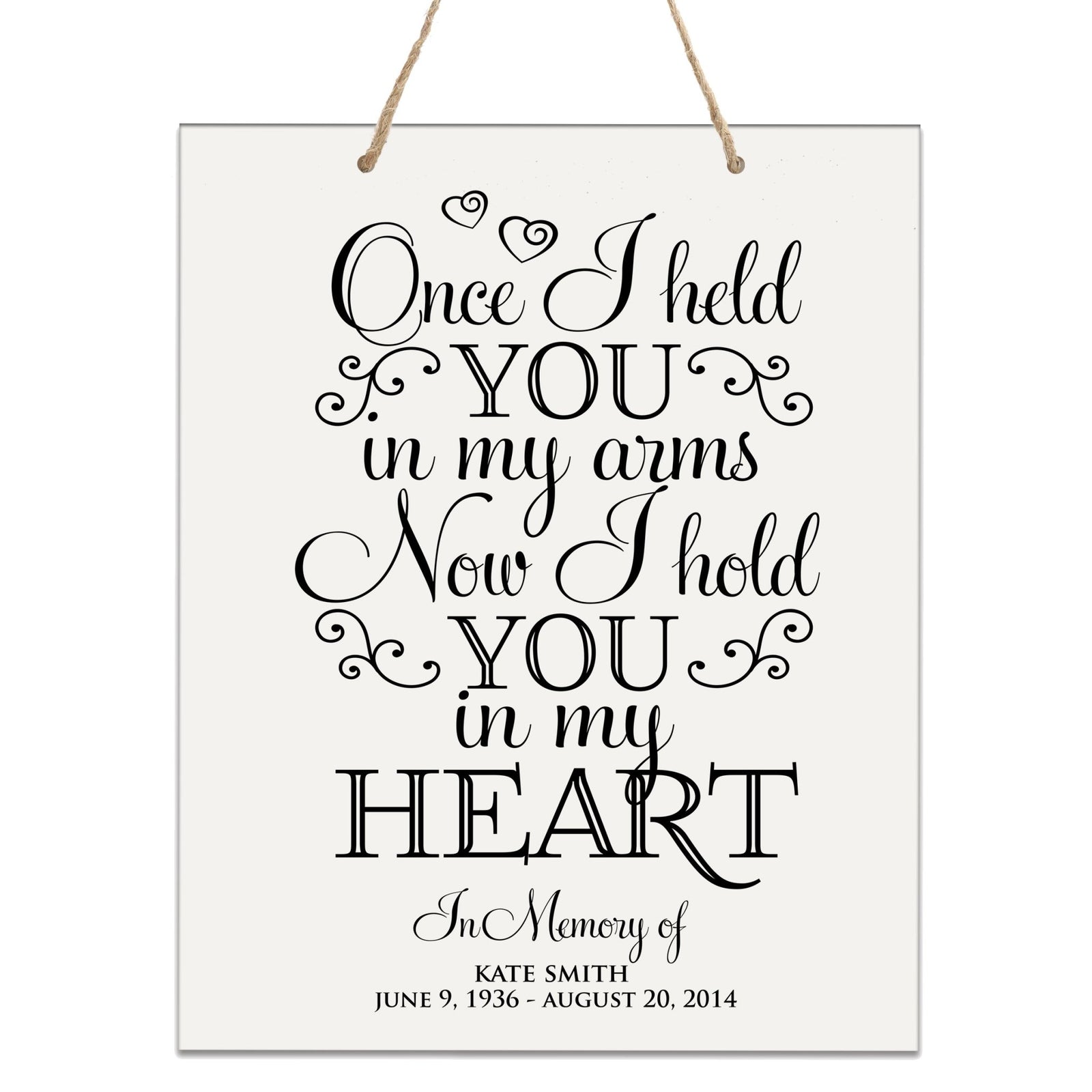 Custom Engraved Memorial Wooden Wall Plaque Now I Hold 12x15 - LifeSong Milestones