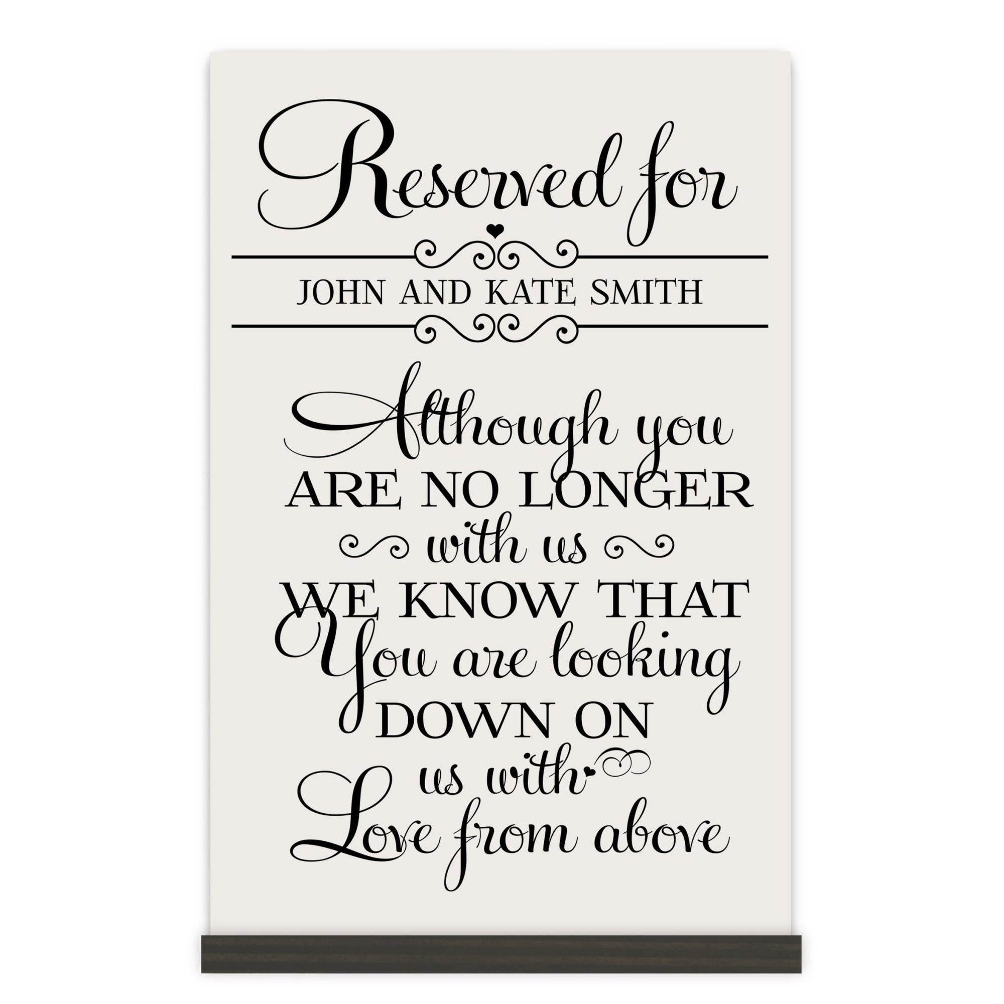 Custom Engraved Memorial Wooden Wall Plaque Reserved For 8x12 - LifeSong Milestones