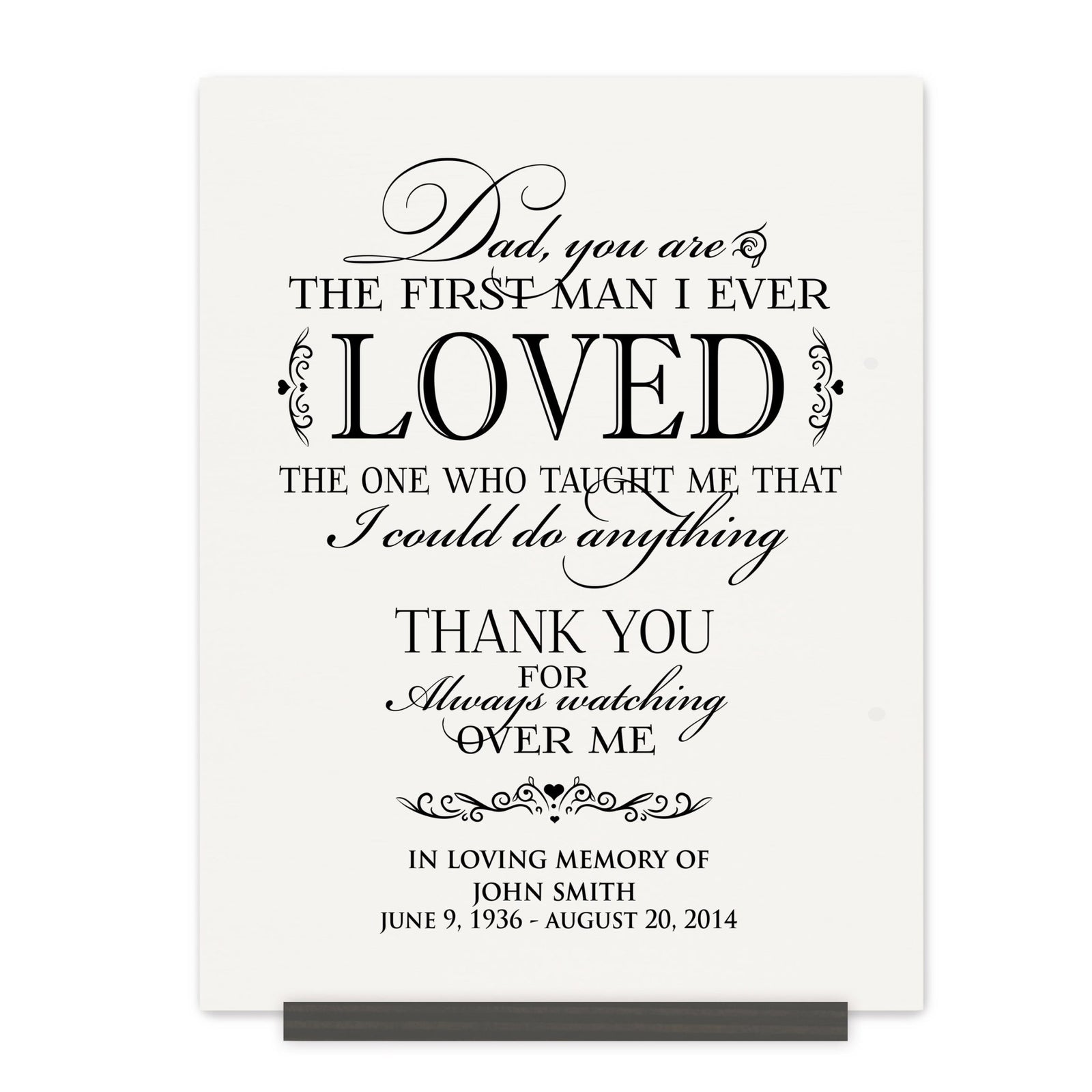 Custom Engraved Memorial Wooden Wall Plaque Thank You For Always 12x15 - LifeSong Milestones