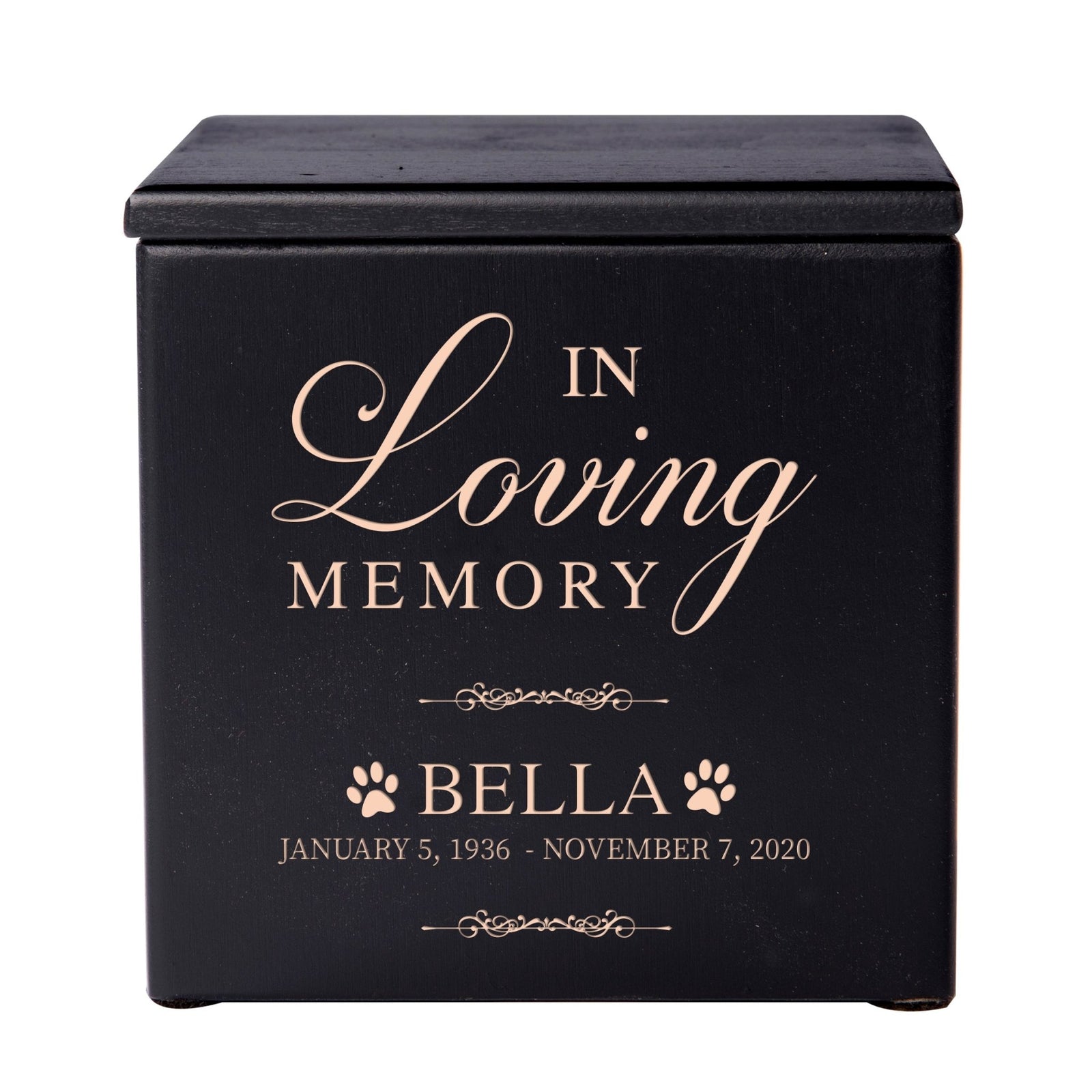 Personalized Small Wooden Pet Urns for Ashes For Treasured Memories