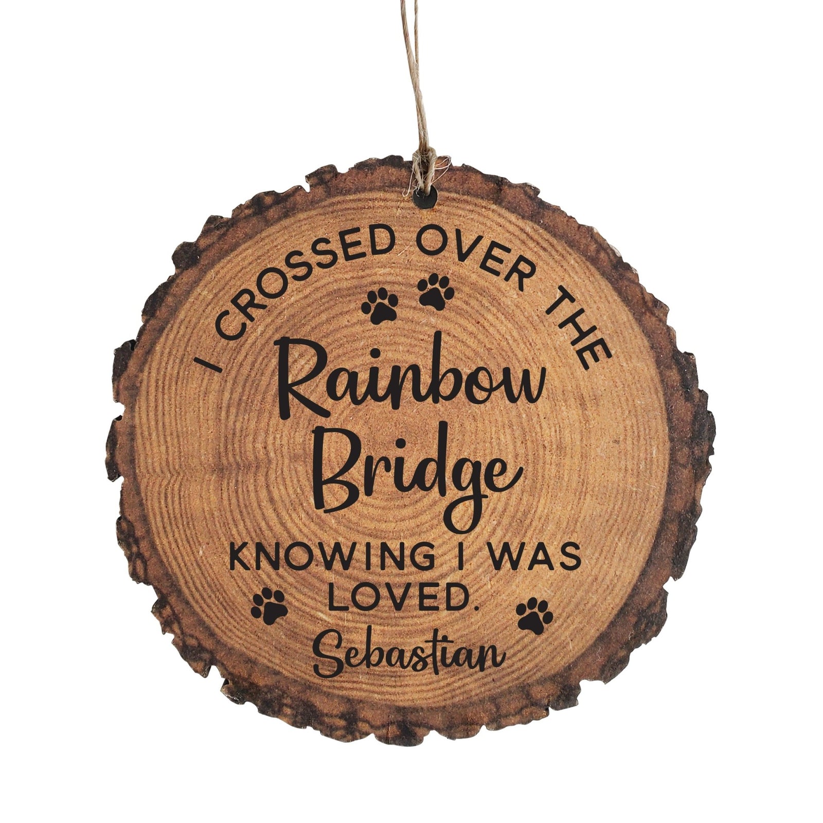Custom Engraved Pet Memorial “Rainbow Bridge” Barky Ornament Bereavement Sympathy Gift